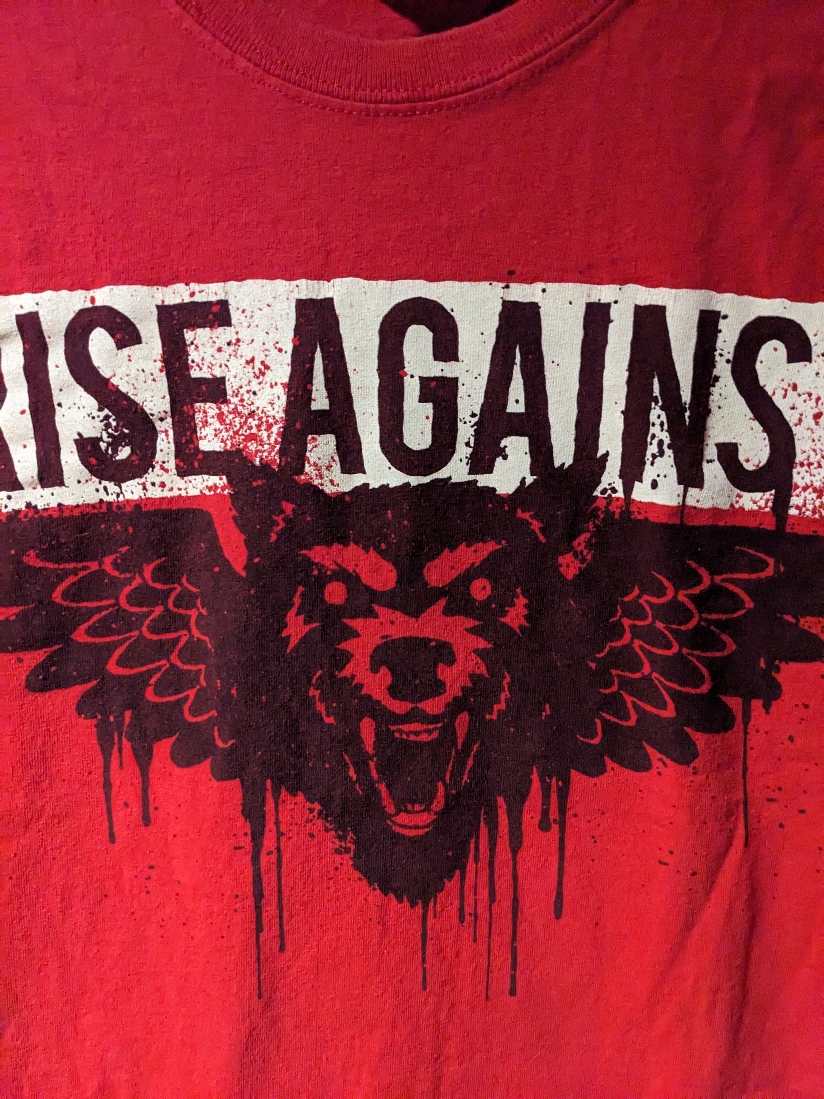 Band Tees × Hot Topic × Vintage Vintage Y2K Rise Against Band Tour Music Red Medium T-Shirt Size US M / EU 48-50 / 2 - 2 Thumbnail