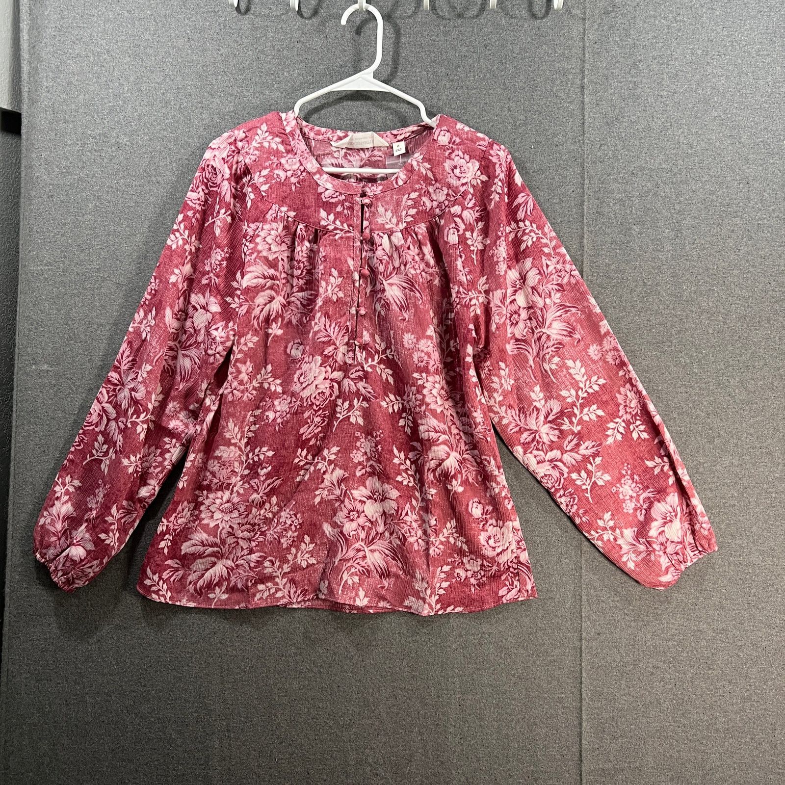 Isaac Mizrahi Isaac Mizrahi LIVE! Printed Peasant Blouse with Y Size XS / US 0-2 / IT 36-38 - 1 Thumbnail