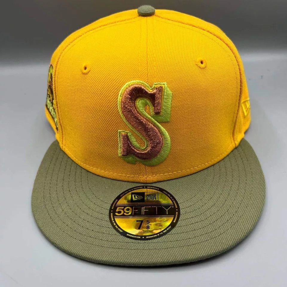 New Era Seattle Mariners Hat Men 7 5/8 59Fifty New Era MLB Fitted Size ONE SIZE - 3 Thumbnail