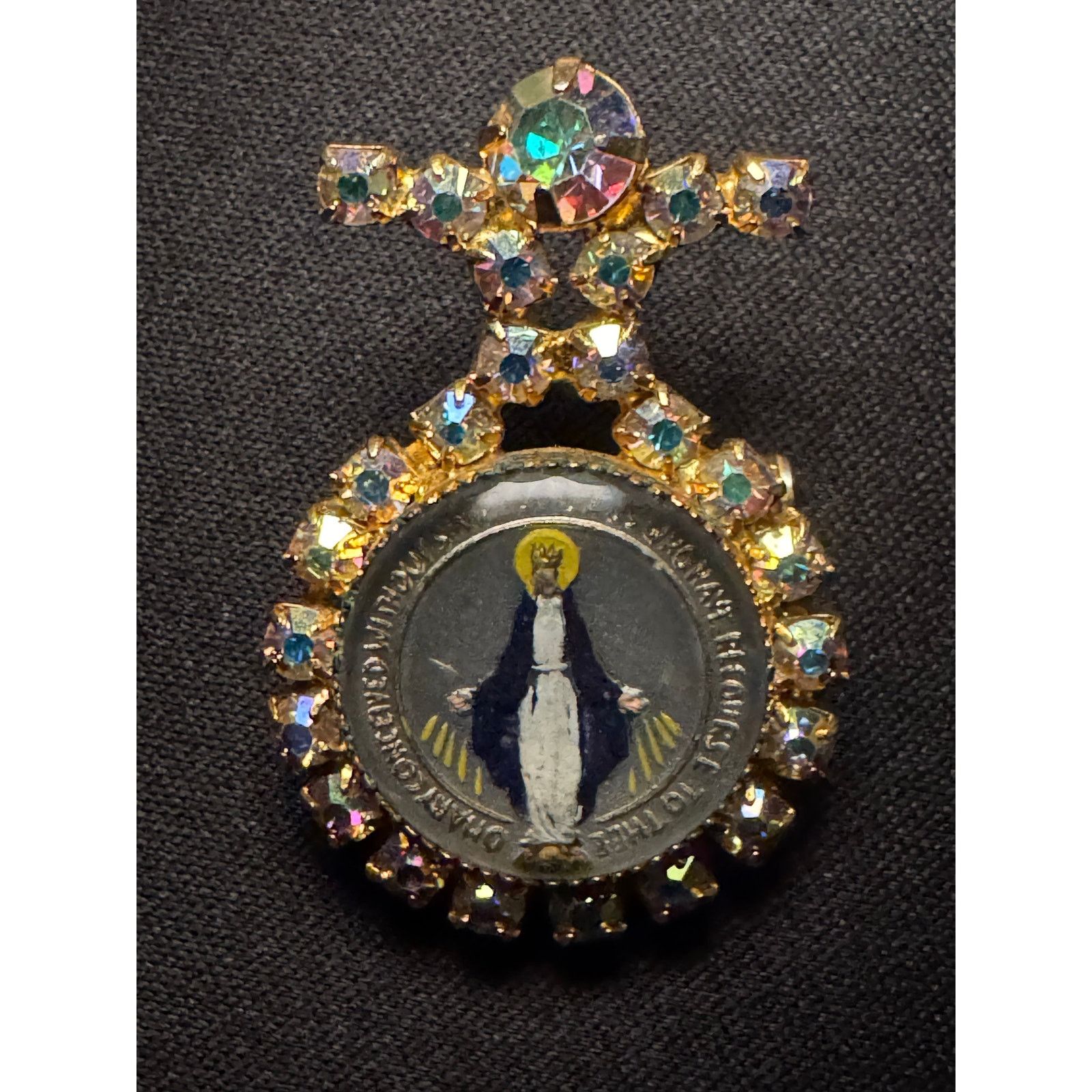 Other Vintage Miraculous Medal Catholic Devotional Brooch Size ONE SIZE - 1 Thumbnail