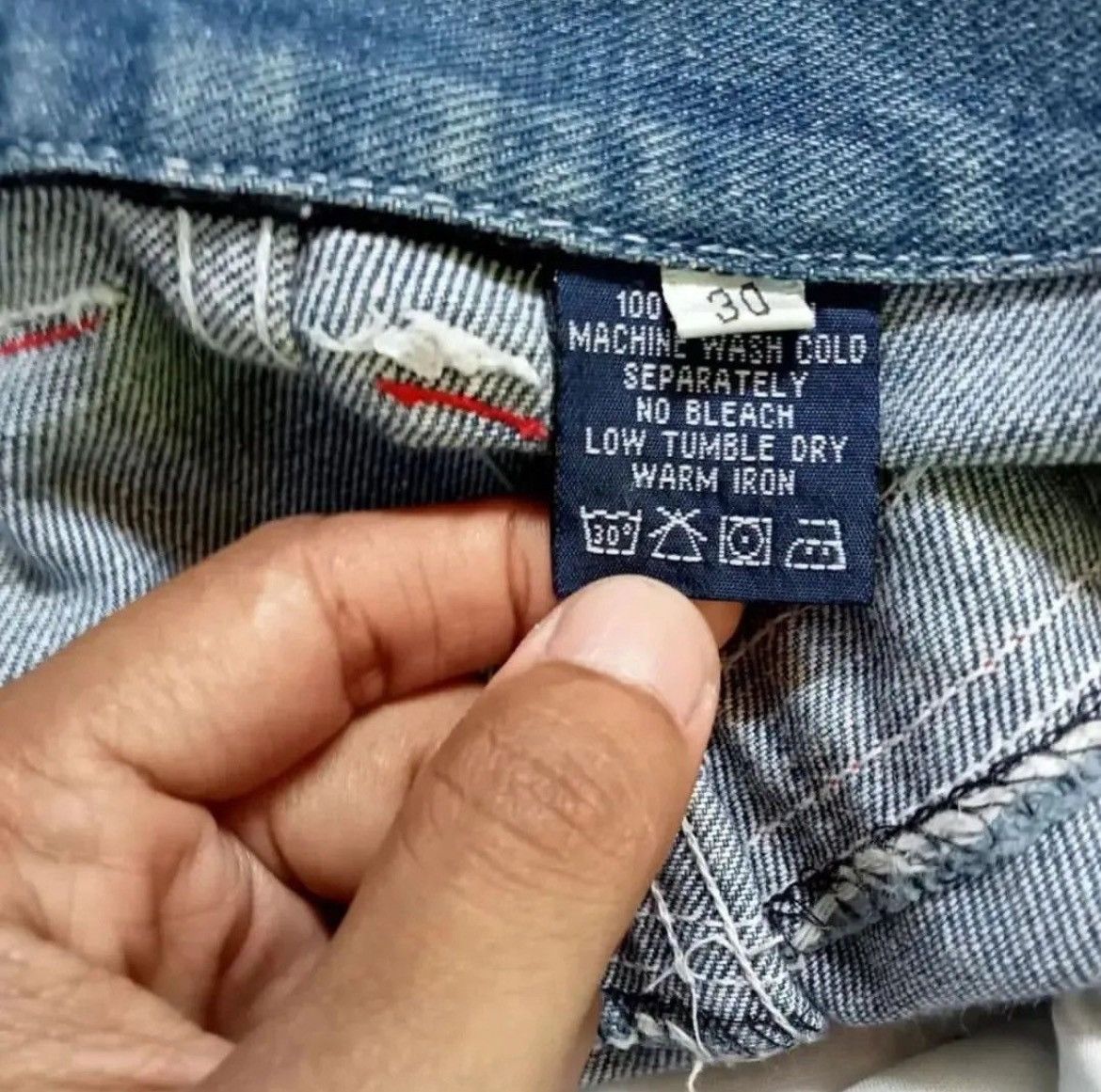 Fubu × Vintage Vintage Johnny Blaze Denim Carpenter Jorts Y2K Size US 31 - 3 Thumbnail