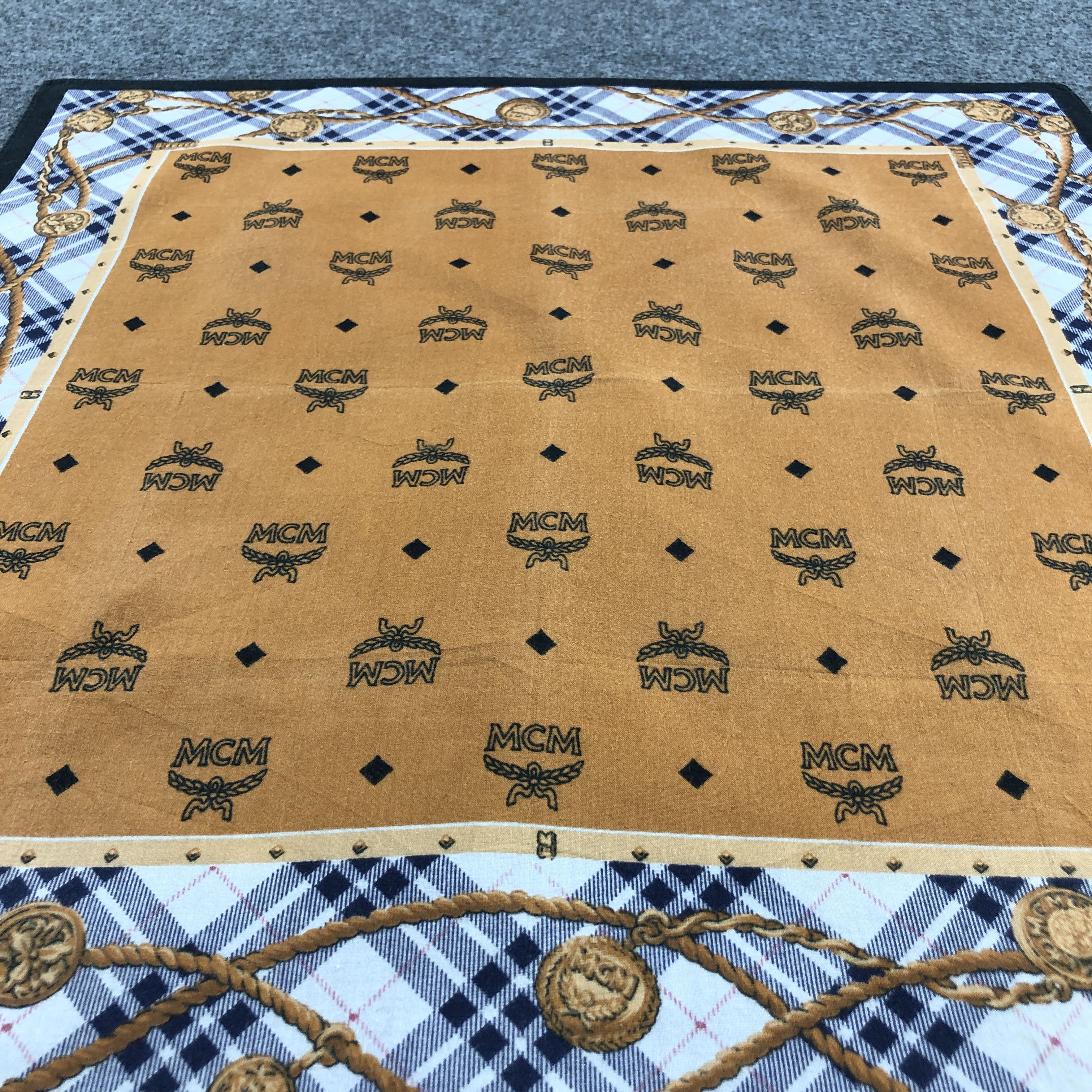 MCM MCM Monogram Handkerchief Neckerchief Bandana H2627 Size ONE SIZE - 4 Thumbnail