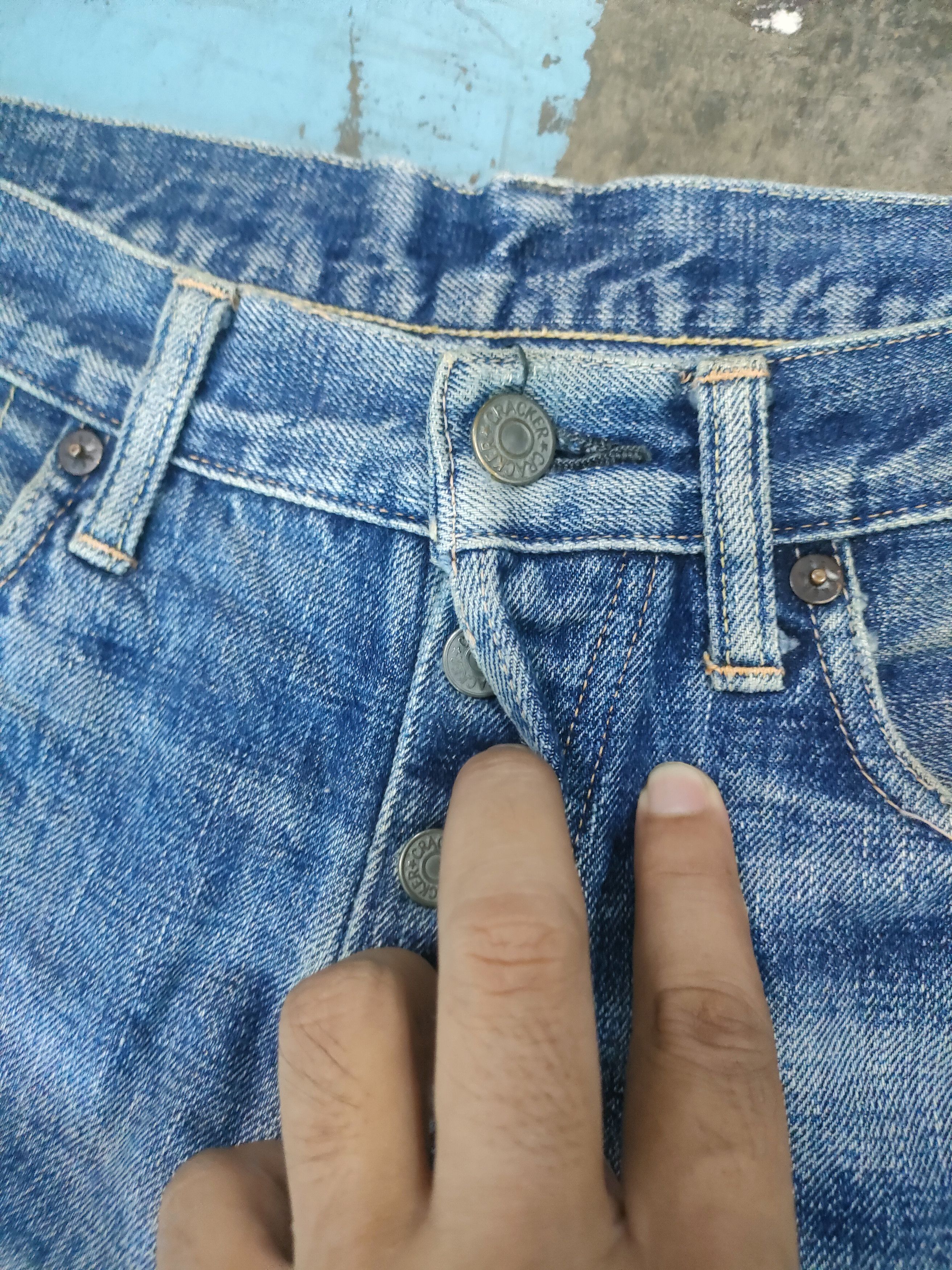 Japanese Brand Cracker Japan Distressed Selvedge Jeans Size US 30 / EU 46 - 7 Thumbnail