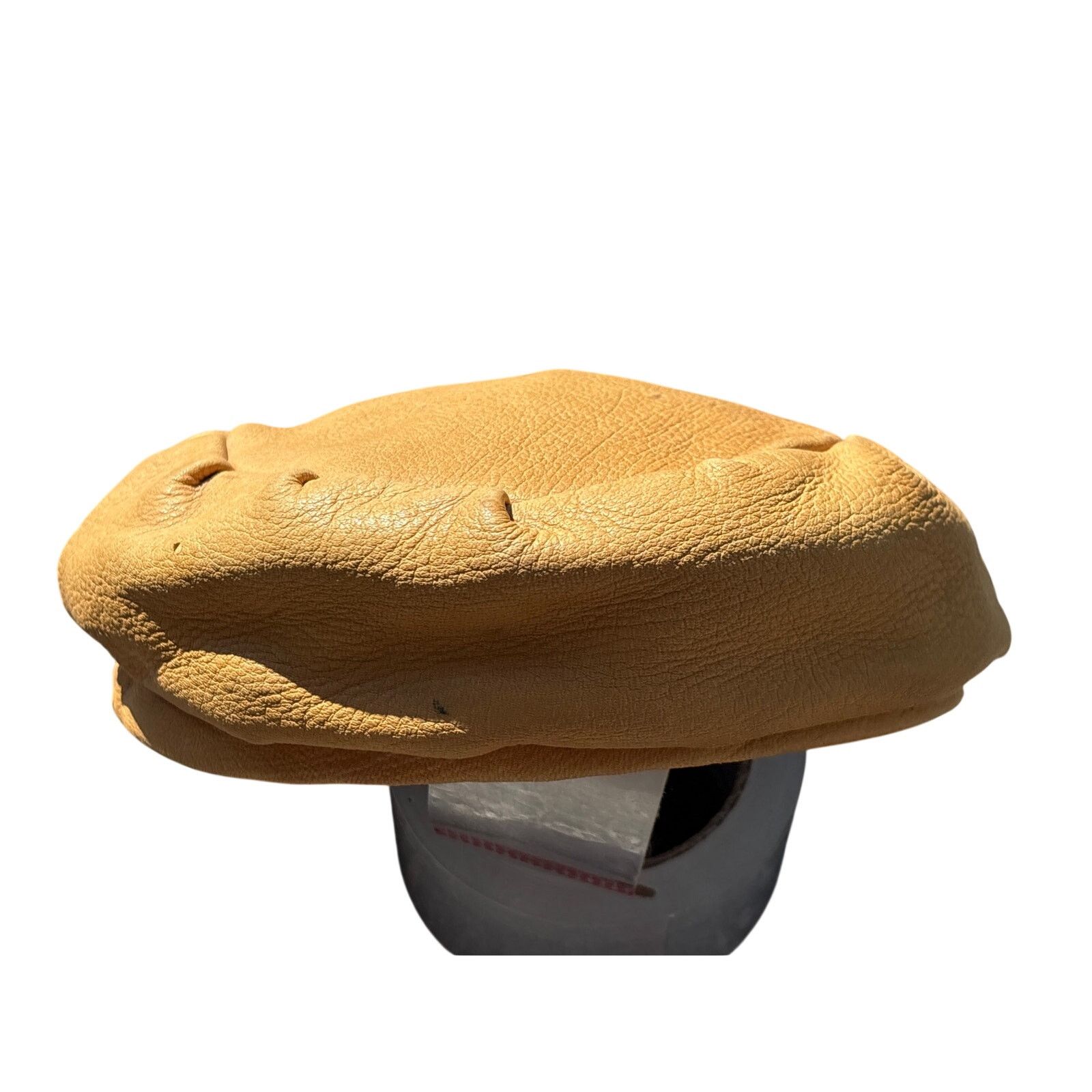 Handmade Vtg handmade Leather newsboy hat cabbie golf cap brim gatsby Size ONE SIZE - 7 Thumbnail