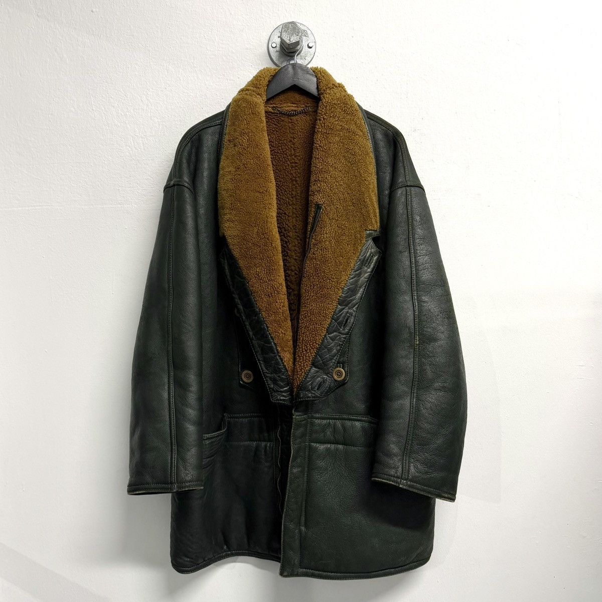 Marithe + Francois Girbaud MARITHÉ FRANÇOIS GIRBAUD 1980s Shearling Leather Jacket Size US XL / EU 56 / 4 - 5 Thumbnail