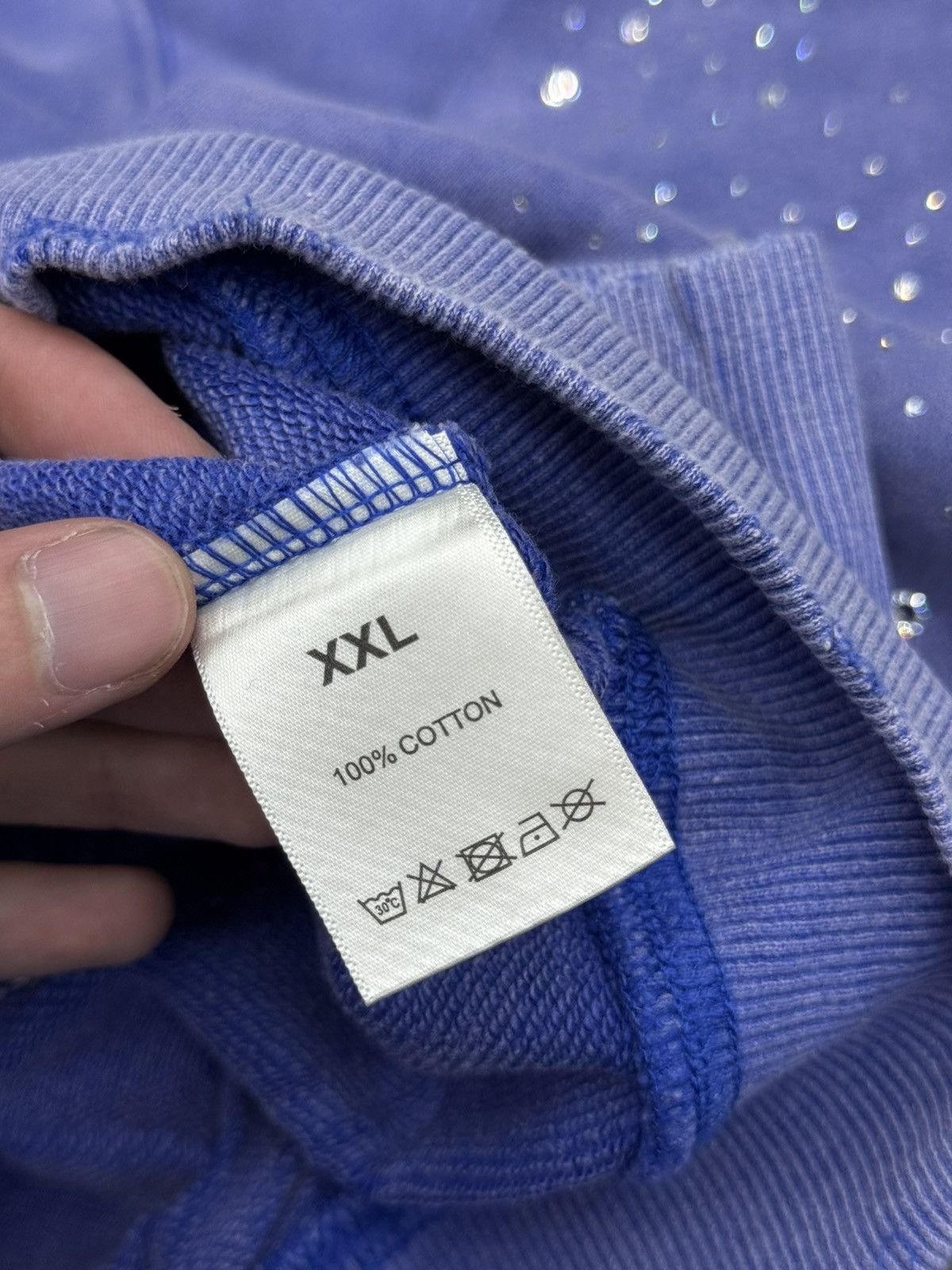 Vale Valley Hoodie Stone Zip Up Blue Crystals Size XXL (NEW) Size US XXL / EU 58 / 5 - 13 Thumbnail