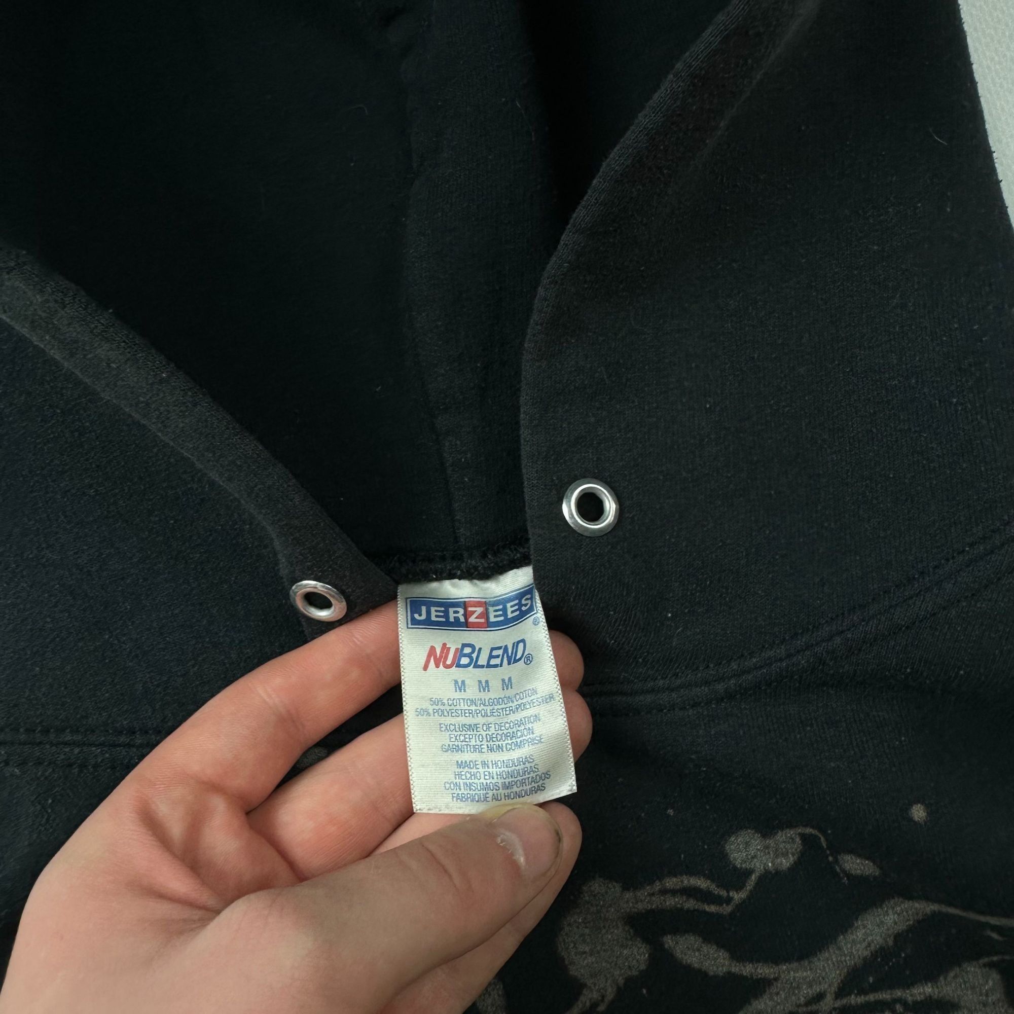 Vintage Jerseys Vintage Y2K Black Hoodie Custom Bleach Art Snake Des Size US M / EU 48-50 / 2 - 4 Thumbnail