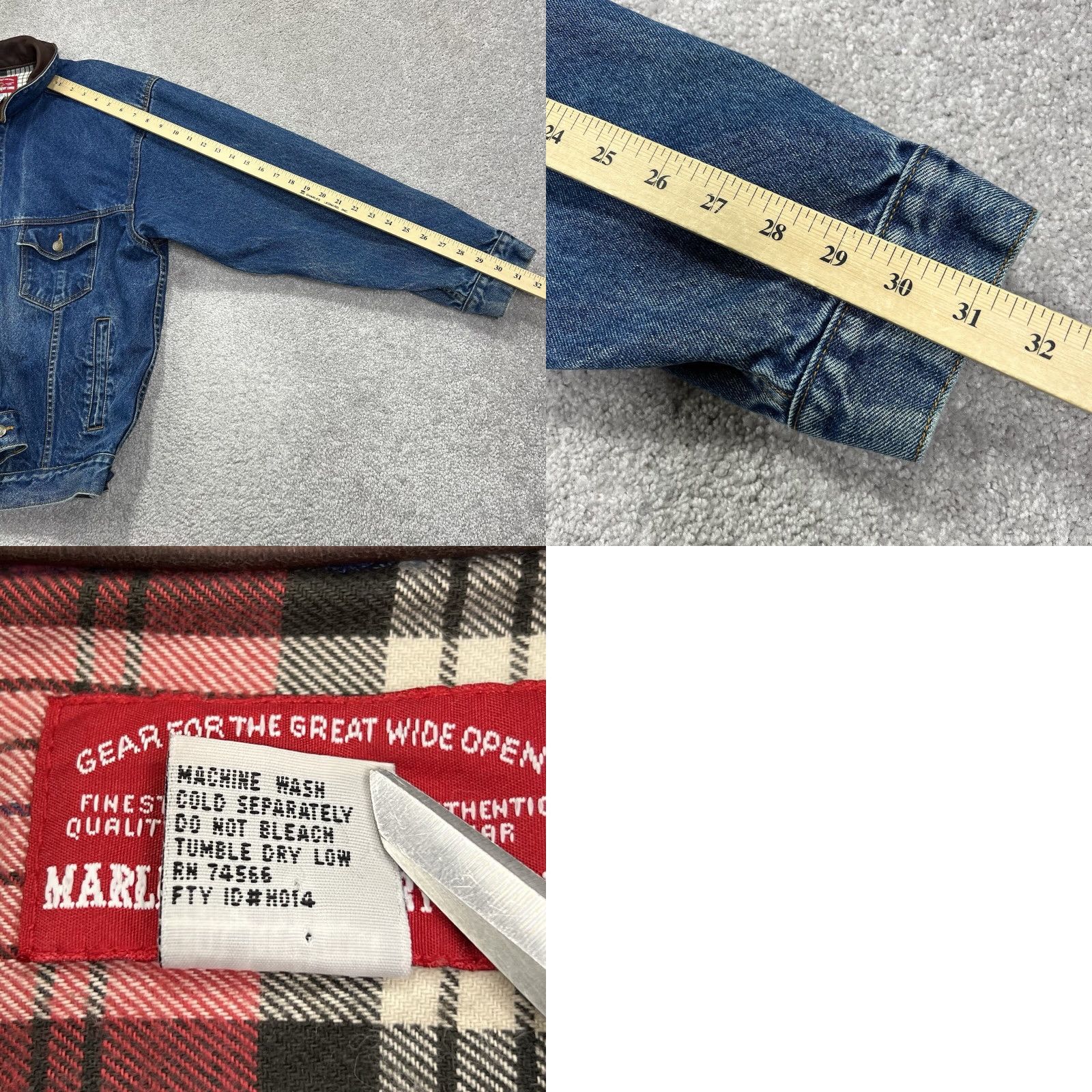 Marlboro VINTAGE Marlboro Country Store Denim Barn Jacket Men’s XL Western Leather Trim Jacket Size US XL / EU 56 / 4 - 9 Thumbnail
