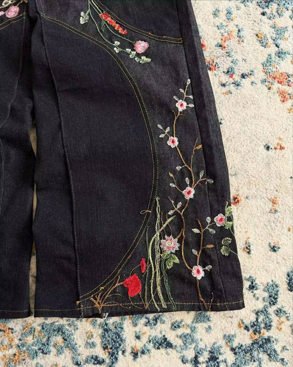 Japanese Brand × Vintage floral jeans Size US 34 / EU 50 - 4 Thumbnail