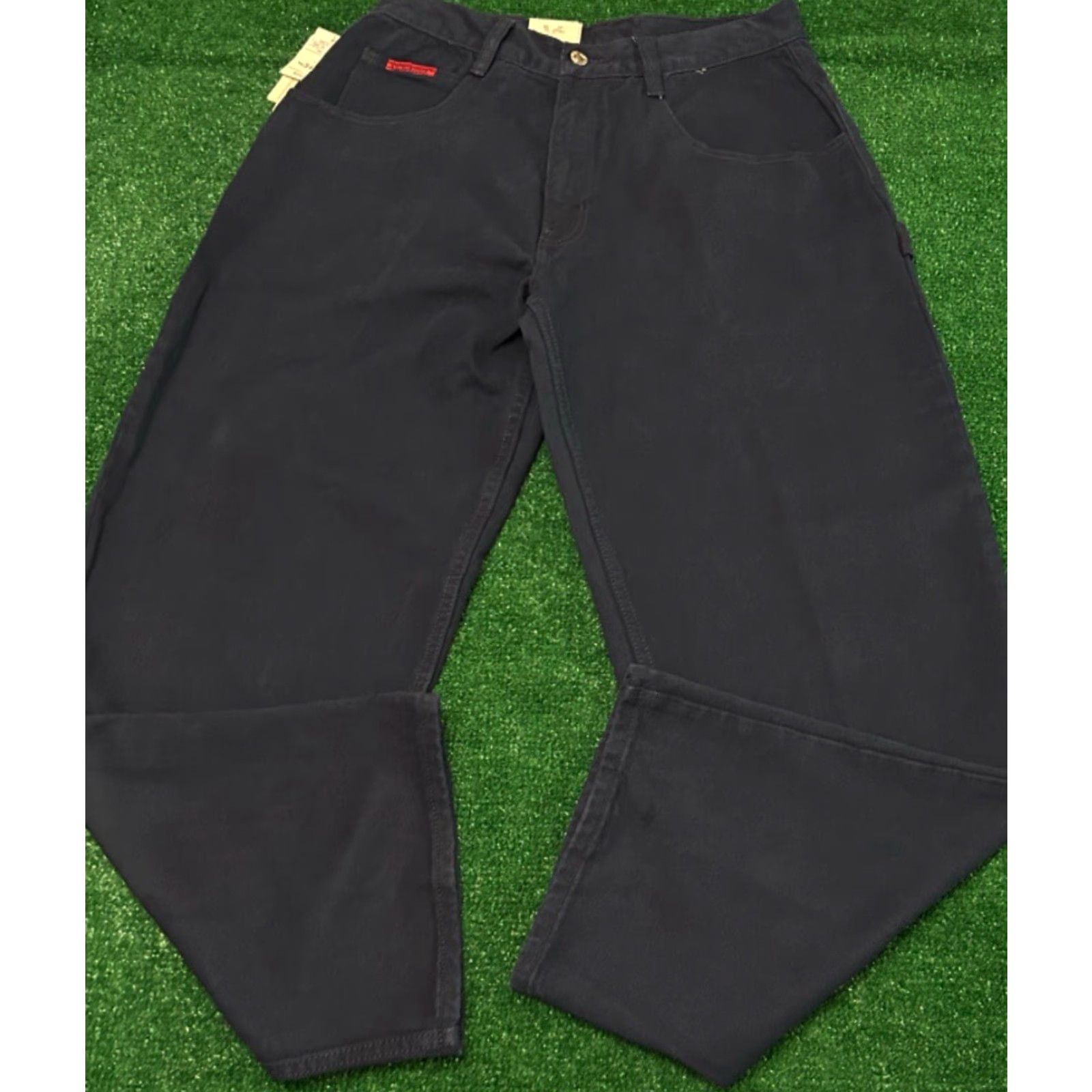 Vintage VINTAGE Victorious Jeans VTG Mens Baggy Skater Grunge 34 Dark Navy Blue 34x32 Wide-Leg Mens Size US 34 / EU 50 - 3 Thumbnail