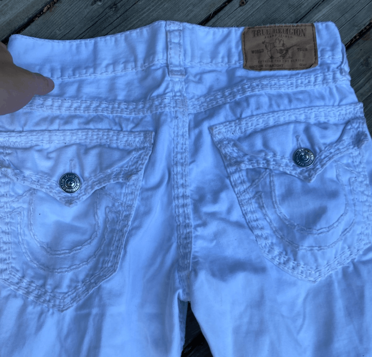 True Religion Vintage True Religion Jeans Size 31 Straight White Super QT Size US 31 - 1 Thumbnail