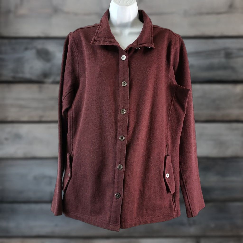Vintage Duluth Jacket Womens XL Maroon Button Front Long Sleeve Cotton Blend Jacket Womens XL Maroon Button Front Long Sleeve Cotton Blend Size XL / US 12-14 / IT 48-50 - 1 Thumbnail