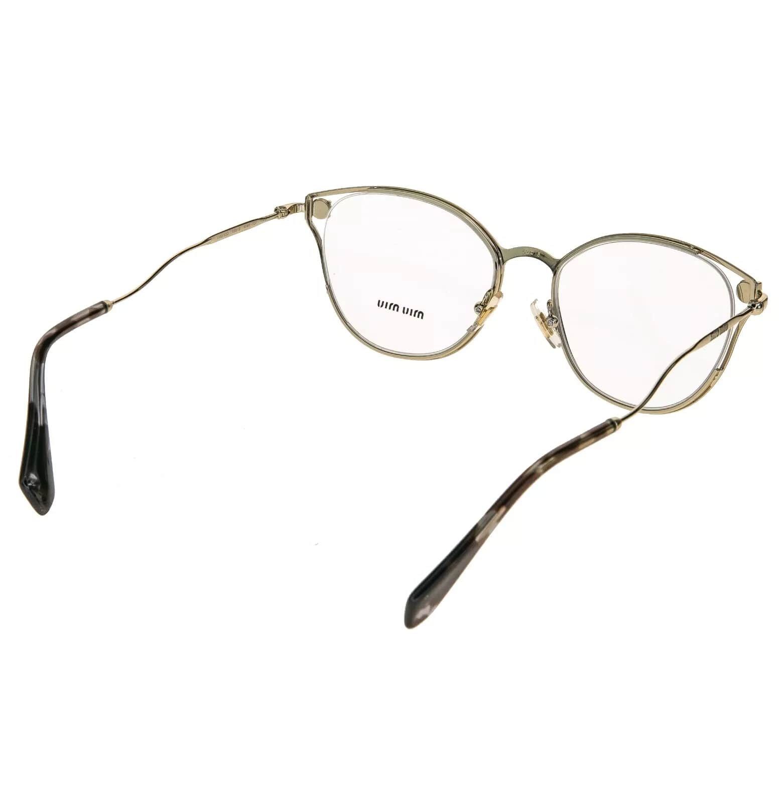 Miu Miu MIU MIU Pearl Stud 53Q Gold Metal Blue 52mm Optical MU53QV Size ONE SIZE - 8 Thumbnail