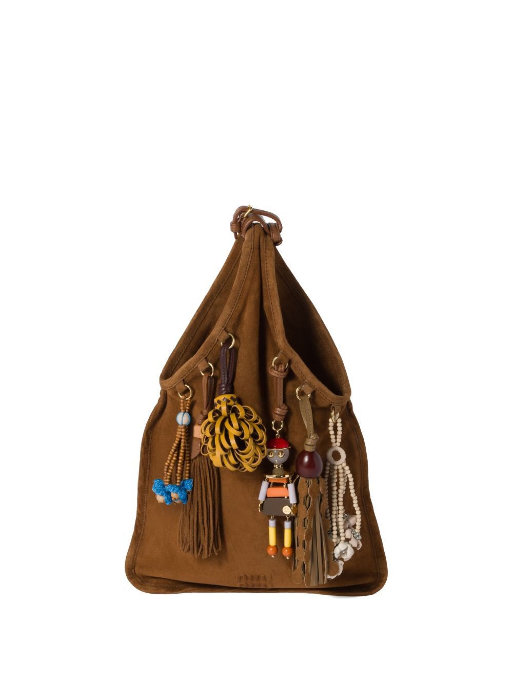 SUEDE SHOULDER BAG WITH TRICKS