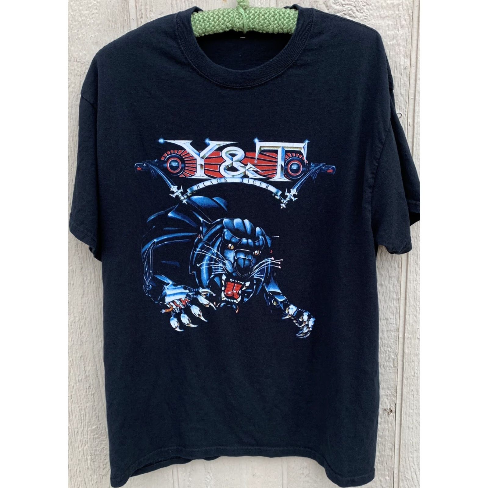 Vintage Y&T Black Tiger 2016 World Tour t shirt XL Men's Rock Band Concert Tee Short Sleeve Crew Neck Black Jersey Solid Graphic Print XS? Size US XL / EU 56 / 4 - 4 Thumbnail