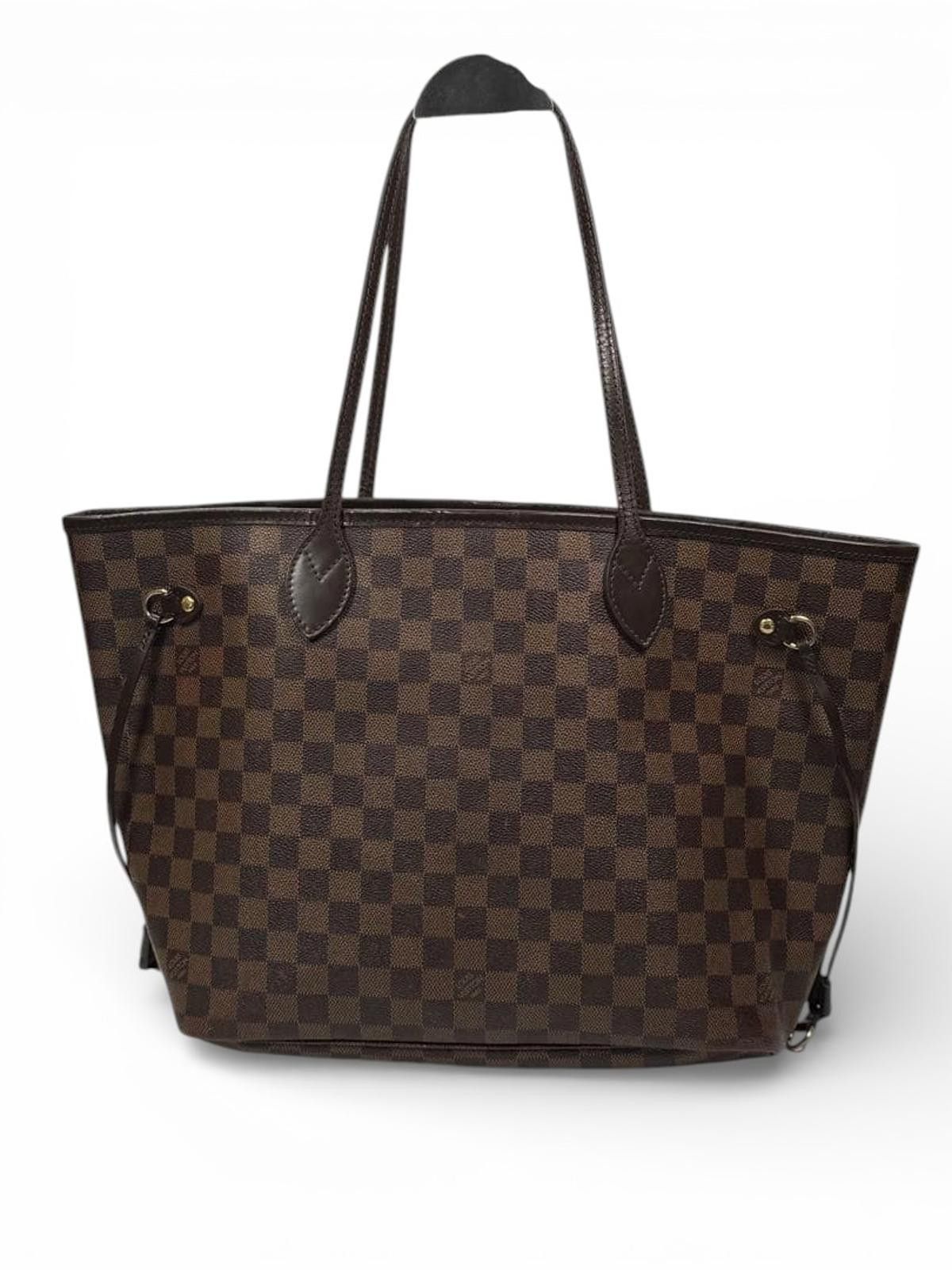 Louis Vuitton Louis Vuitton - Damier Ebene Canvas Neverfull MM Tote Bag Size ONE SIZE - 3 Thumbnail