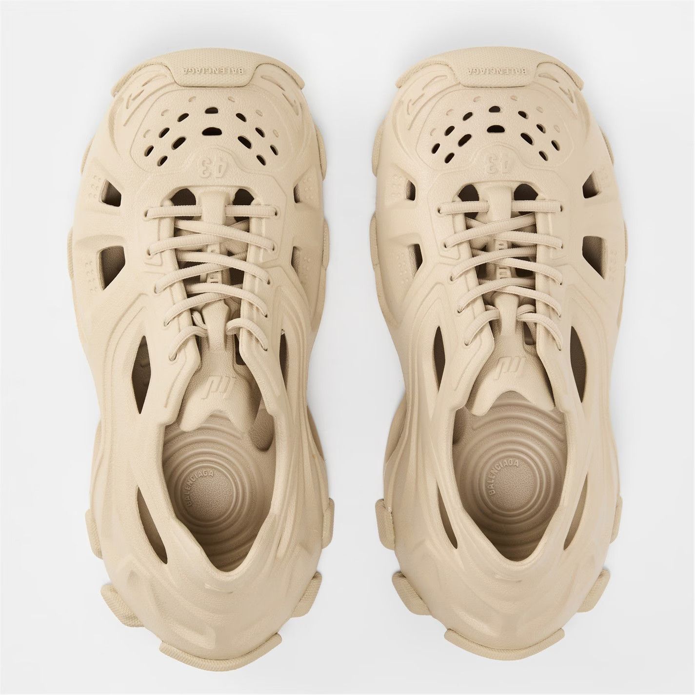 Balenciaga o1g2r1mq0226 HD Rubber Low Top Sneakers In Taupe Size US 10 / EU 43 - 5 Thumbnail