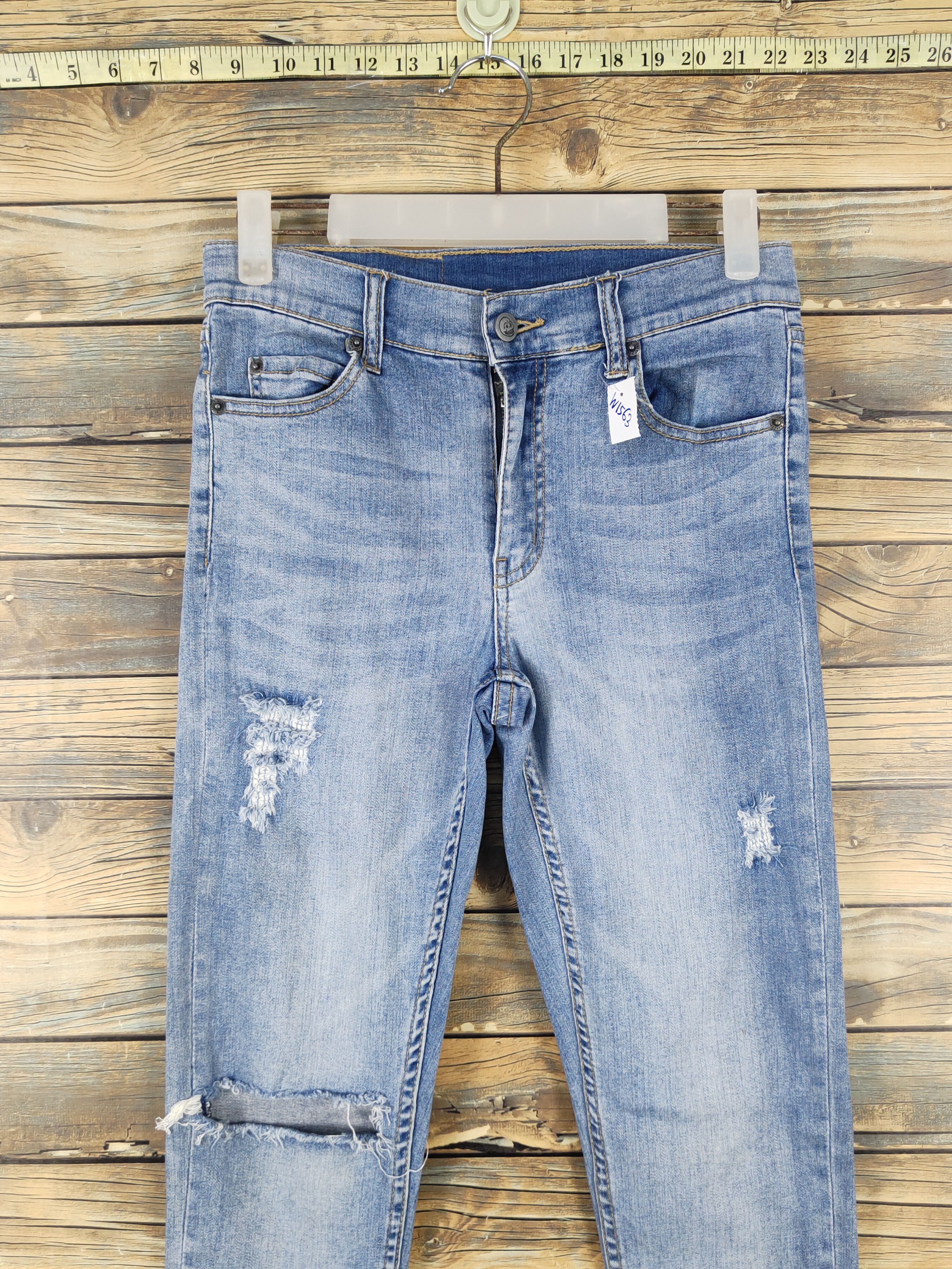 Cheap Monday Cheap Monday Blue Distressed Ripped denim Jeans #W1563 Size US 27 - 2 Thumbnail
