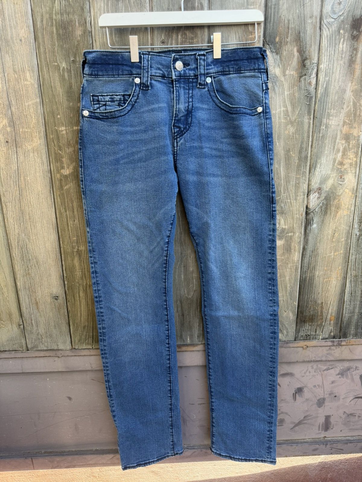 True Religion True Religion Ricky Relaxed Straight Jeans Size US 30 / EU 46 - 2 Thumbnail