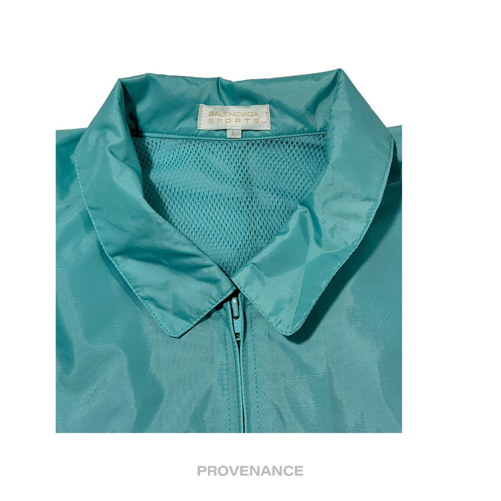 Balenciaga 🔴 Balenciaga Sport Windbreaker Jacket - Teal Size L / US 10 / IT 46 - 6 Thumbnail