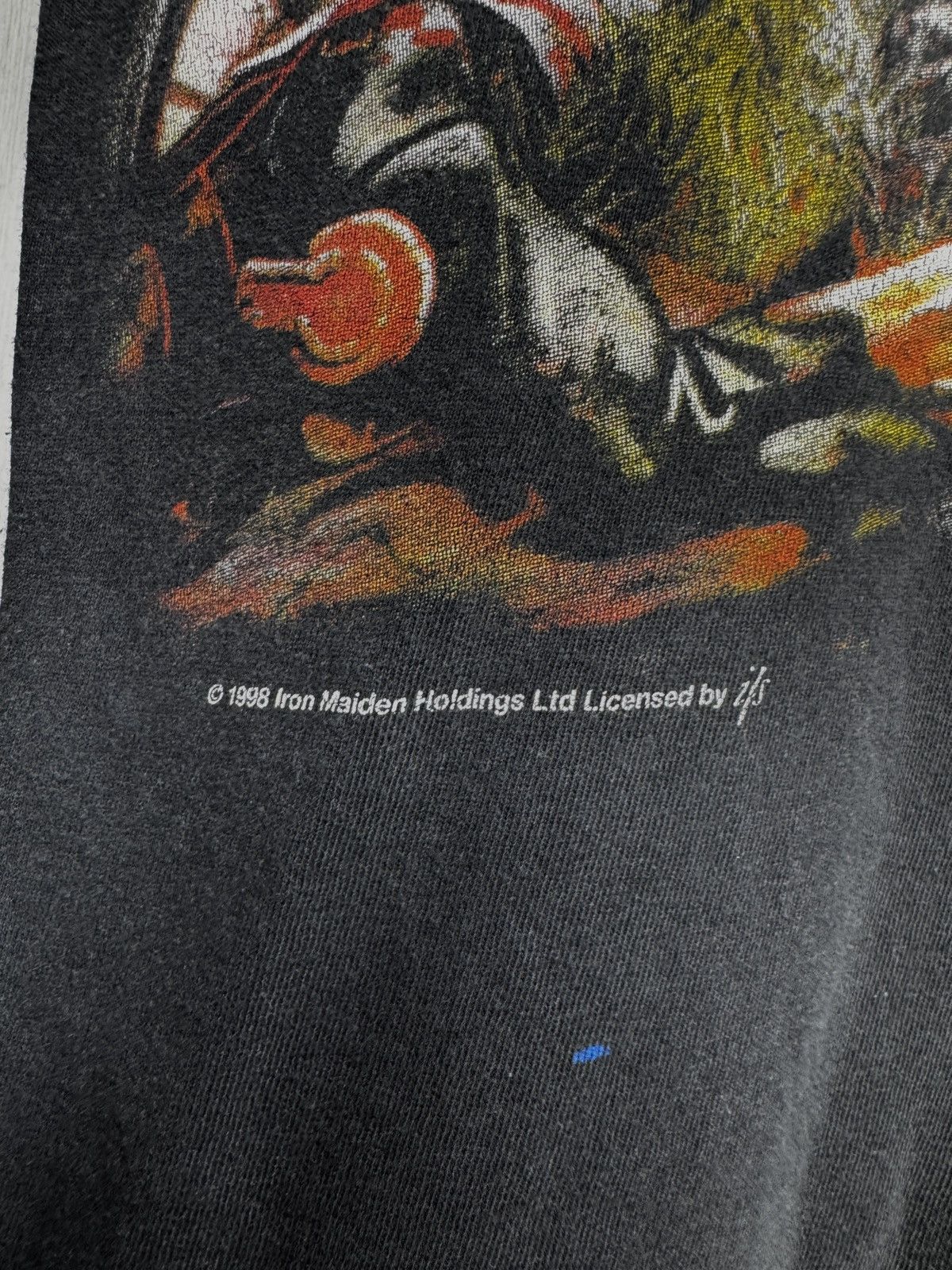 Fruit Of The Loom Vintage 1998 Iron Maiden The Trooper Black Band Tee size M-L Size US L / EU 52-54 / 3 - 4 Thumbnail