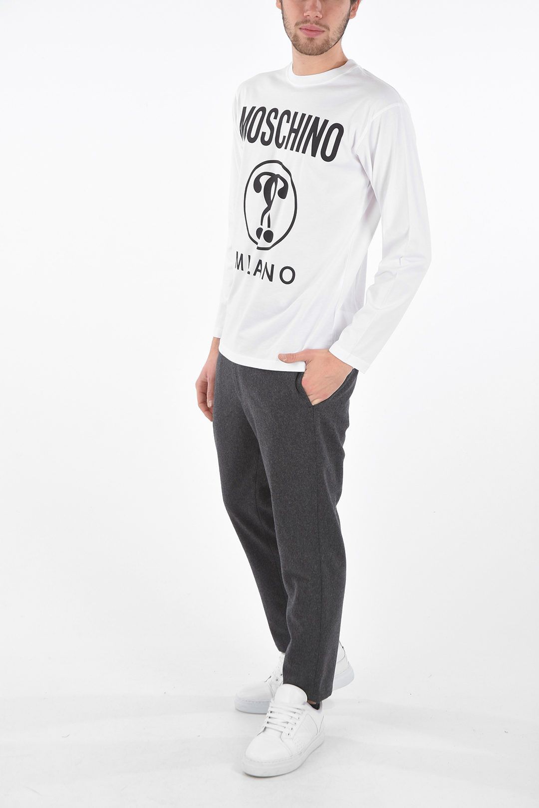 Moschino o1y0225 Logo T-Shirt in White Size US L / EU 52-54 / 3 - 4 Thumbnail