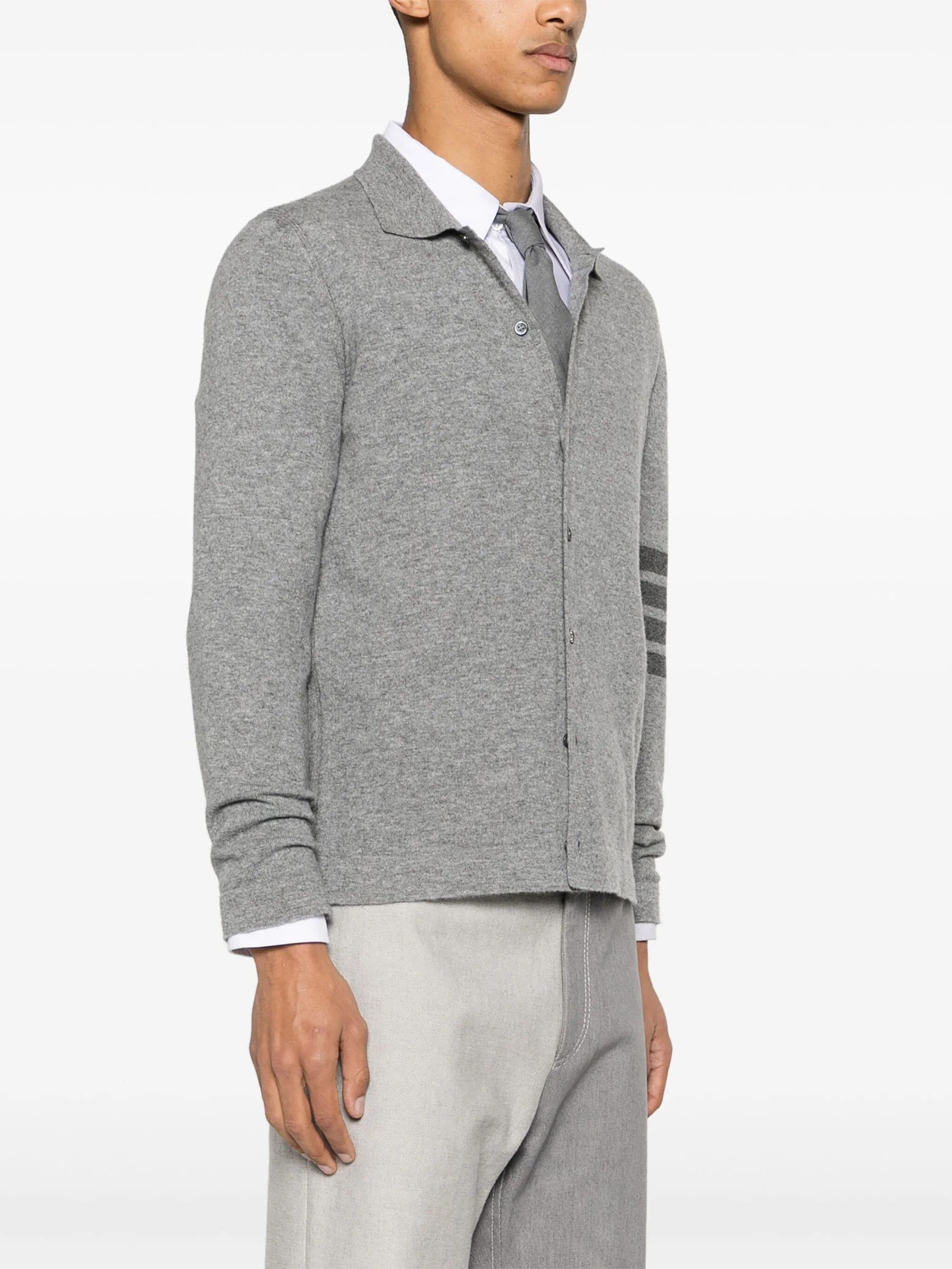 Thom Browne o1s22i1n1224 Cashmere Cardigan in Grey Size US M / EU 48-50 / 2 - 3 Thumbnail