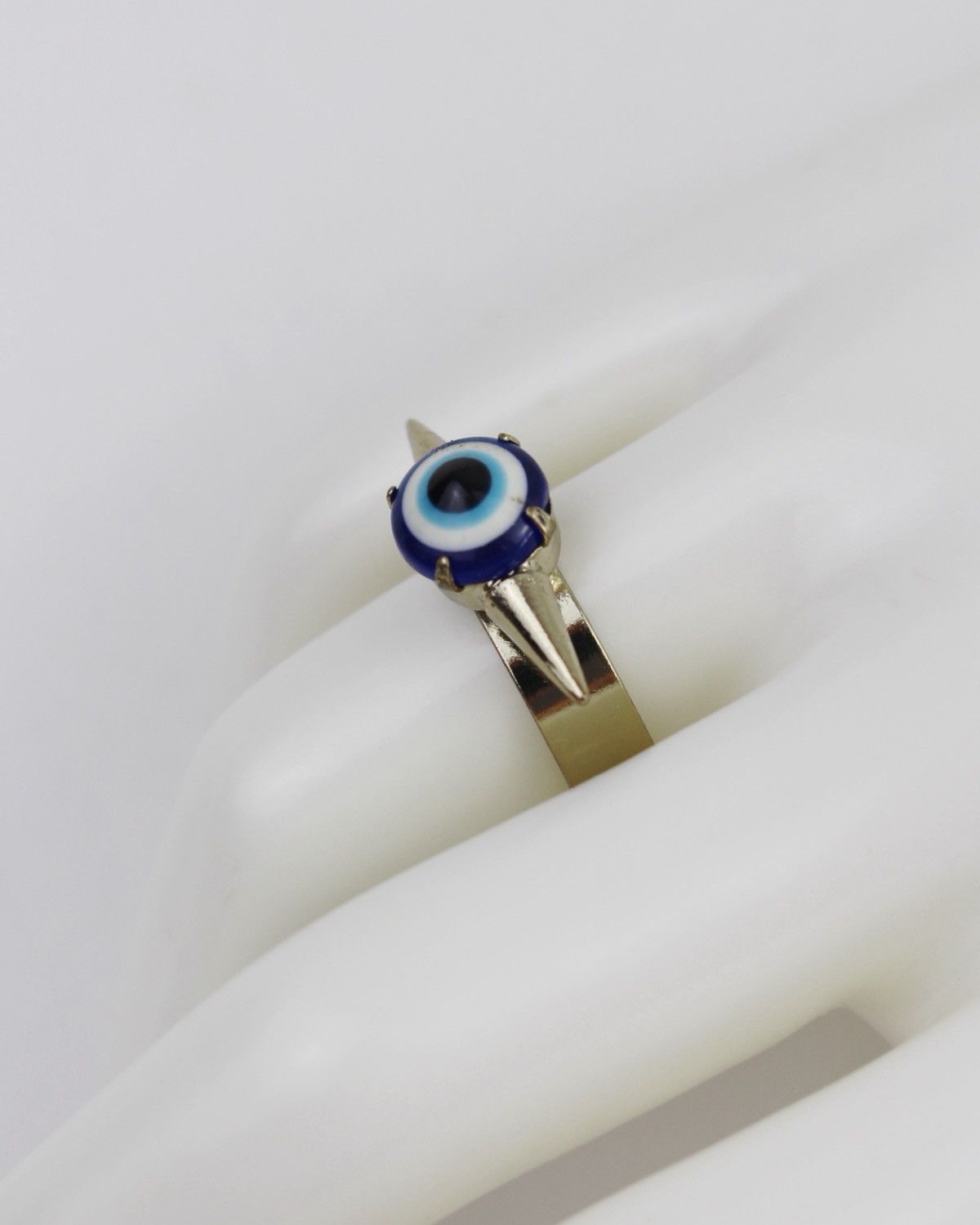 Vintage 2000S JAPANESE MADE EVIL EYE SPIKE RING Size ONE SIZE - 4 Thumbnail