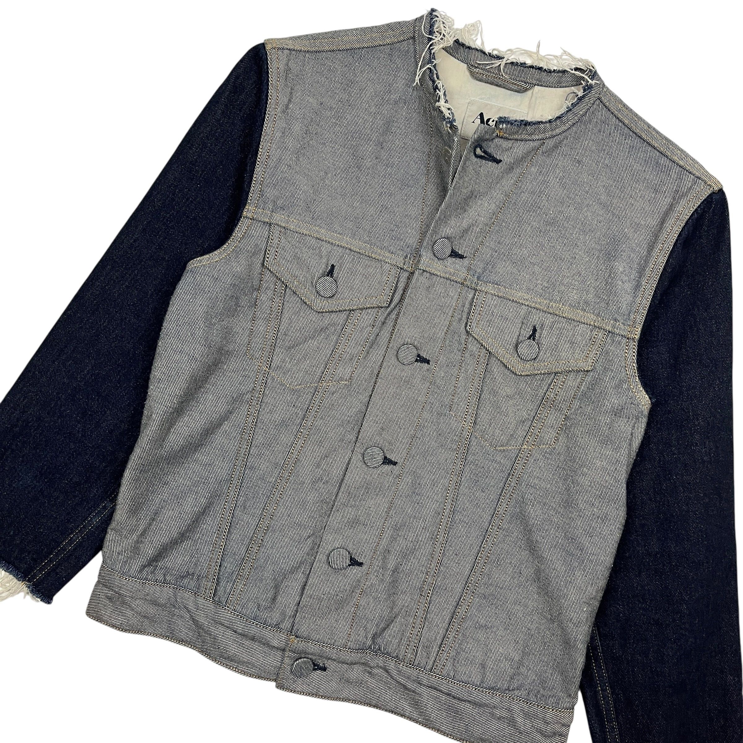 Acne Studios Women's Distressed Acne Studios Two Tone Denim Jacket Size S / US 4 / IT 40 - 2 Thumbnail