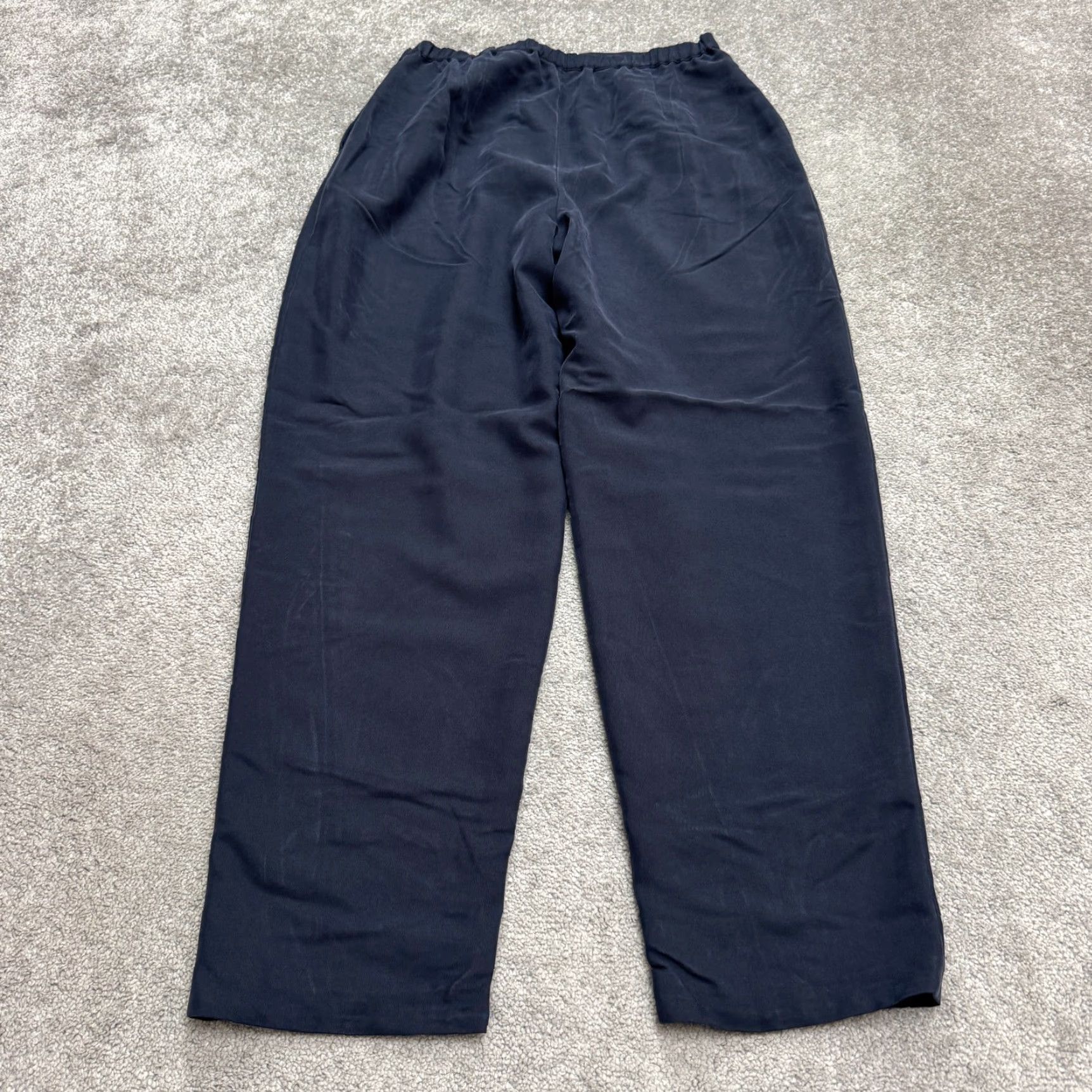 Talbots Talbots Vintage 90's High Rise Dress Pants Trousers Womens 14 Navy Blue Classic Straight Front Officewear Dress Pants Women 14 Blue Talbots Womens Size 36" / US 14 / IT 50 - 2 Thumbnail