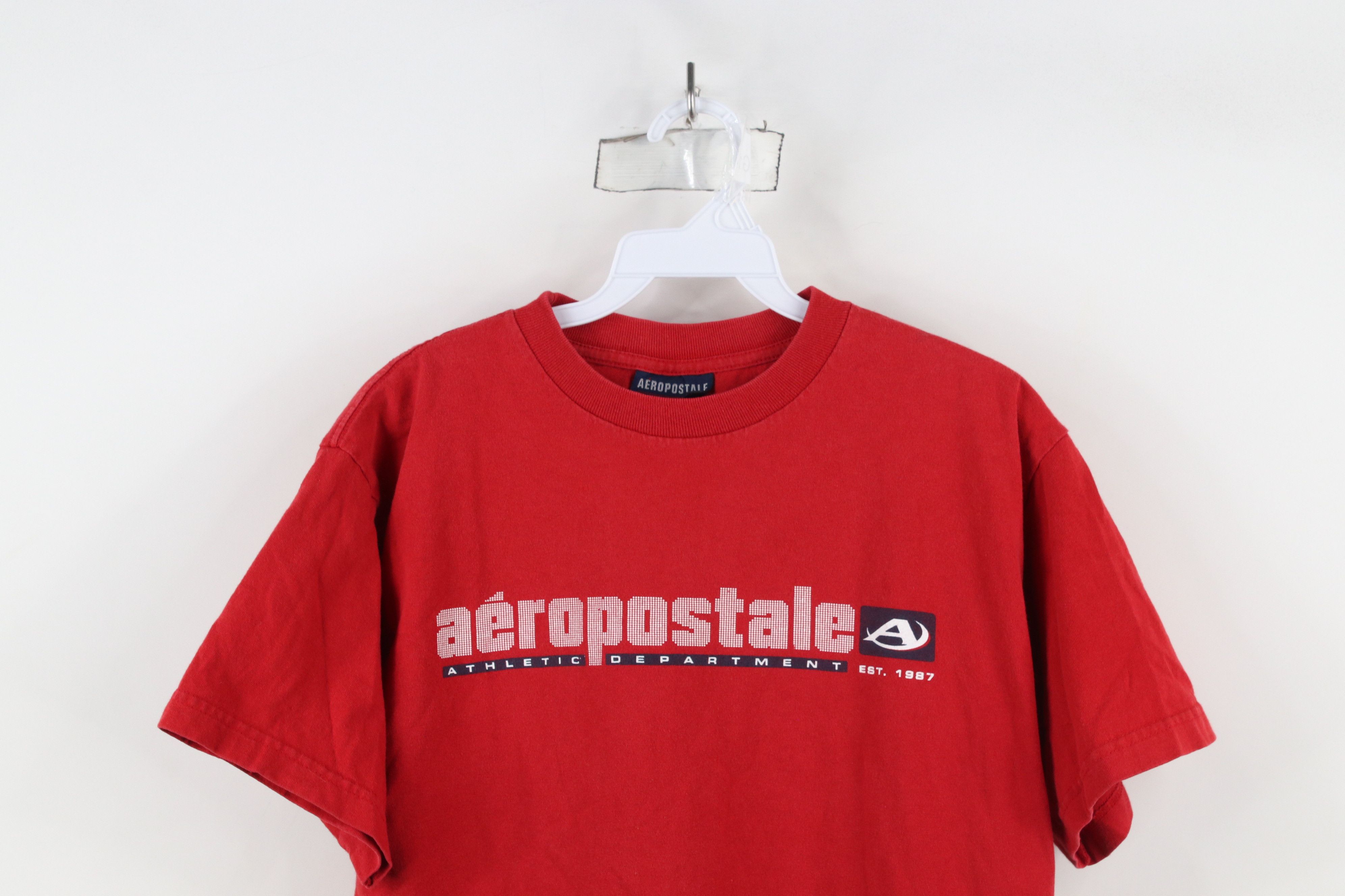 Aeropostale × Vintage Vintage 90s Y2K Aeropostale Spell Short Sleeve T-Shirt Red Size US M / EU 48-50 / 2 - 2 Thumbnail