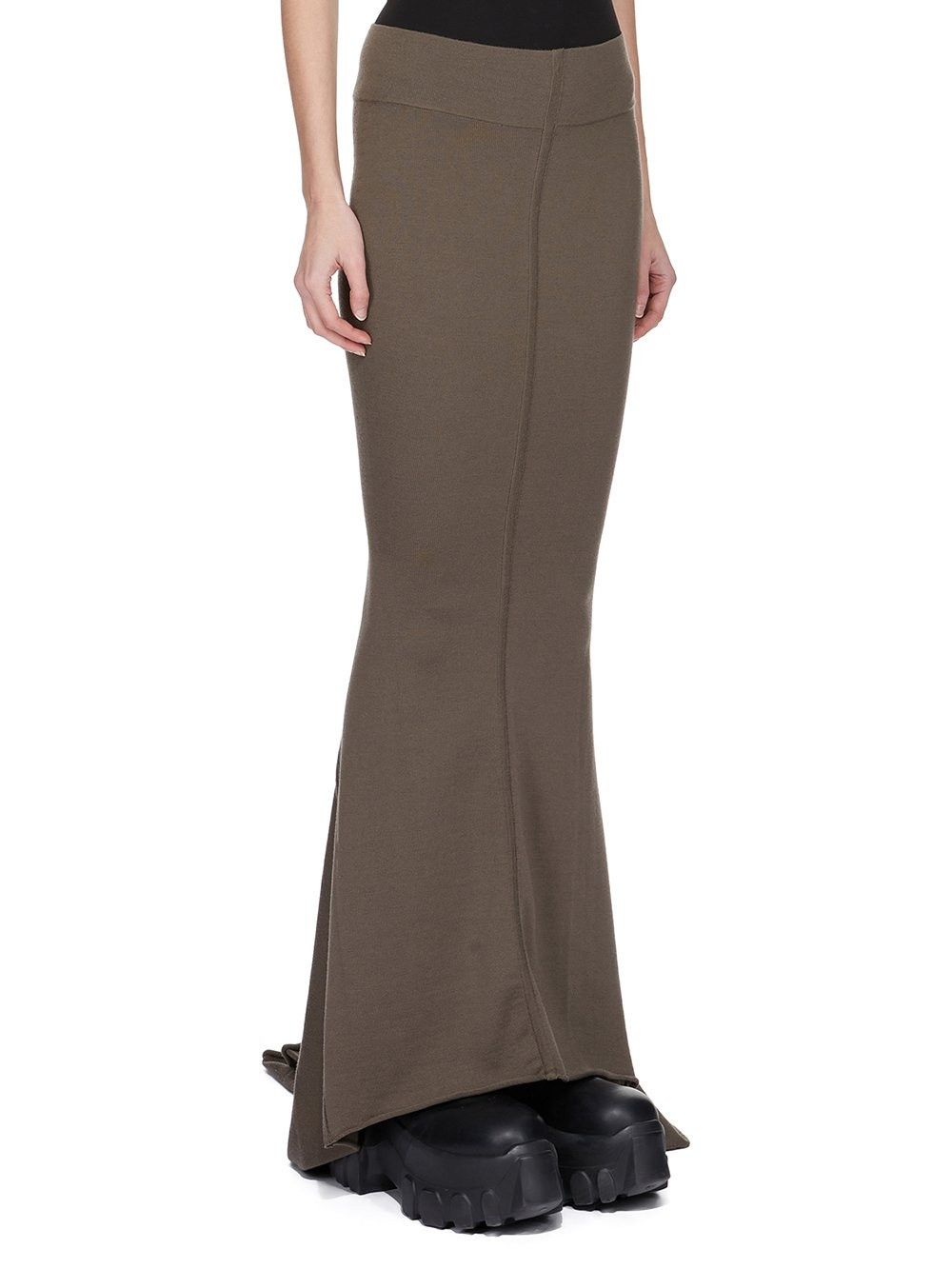 Rick Owens o1y0126 Maxi Skirt in Gray Size 27" / US 4 / IT 40 - 2 Thumbnail