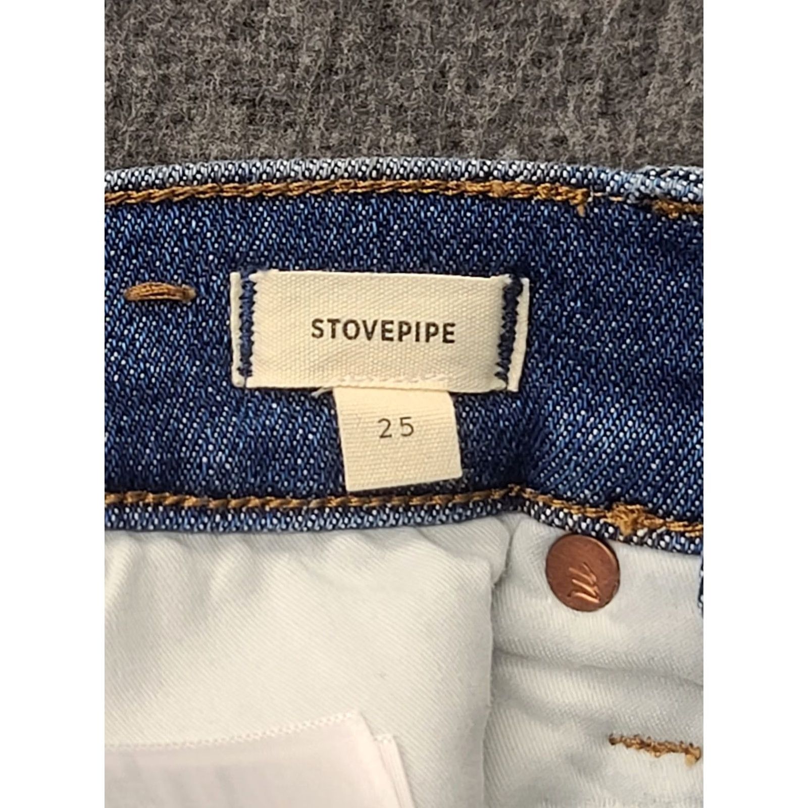 Madewell Madewell Jeans Womens 25x29 Stovepipe Slim Fit Straight Leg High Rise Distressed Blue Denim Size 42" / US 20 - 3 Thumbnail