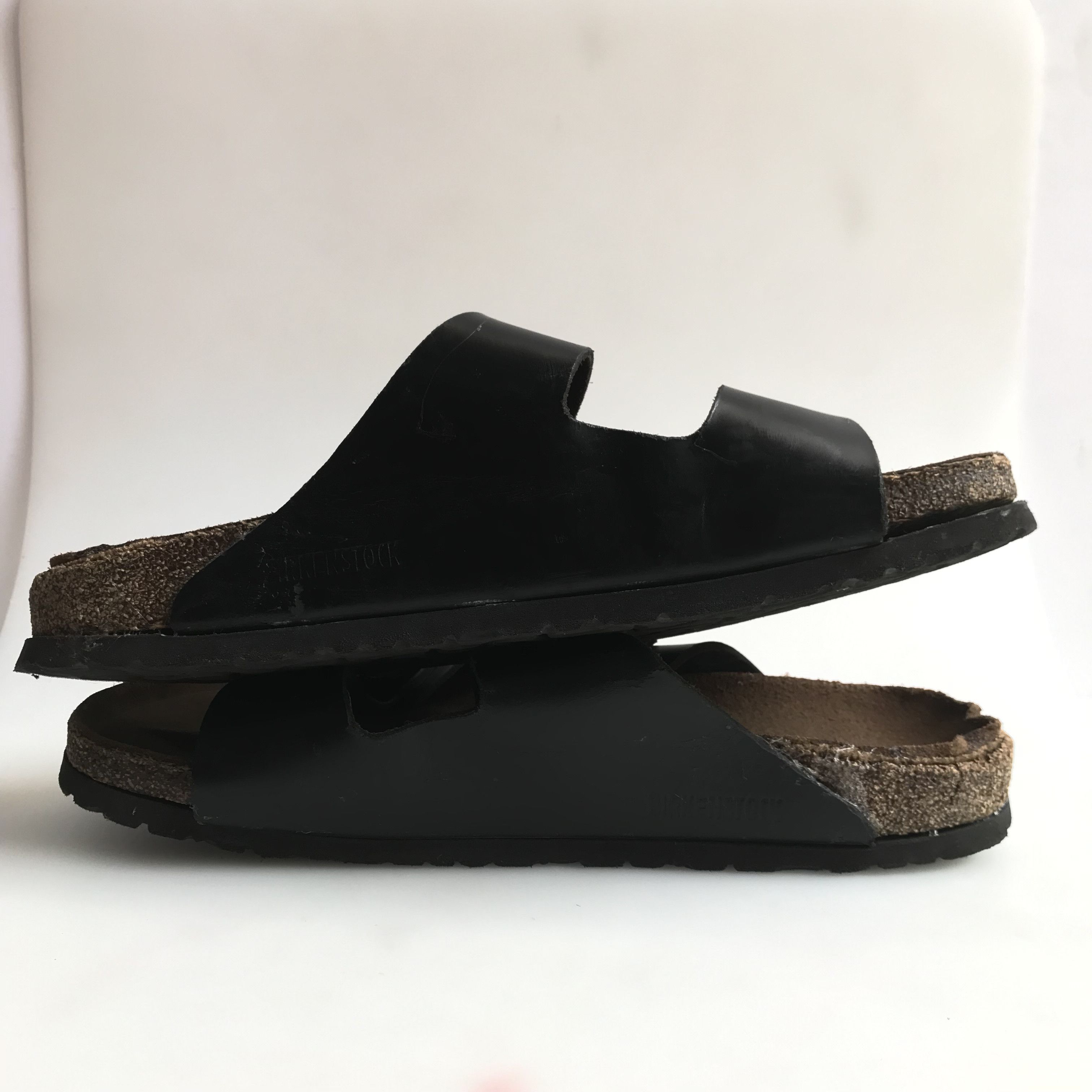 Birkenstock Vintage Birkenstock Arizona Black Leather cork brown Size US 13 / EU 46 - 10 Thumbnail