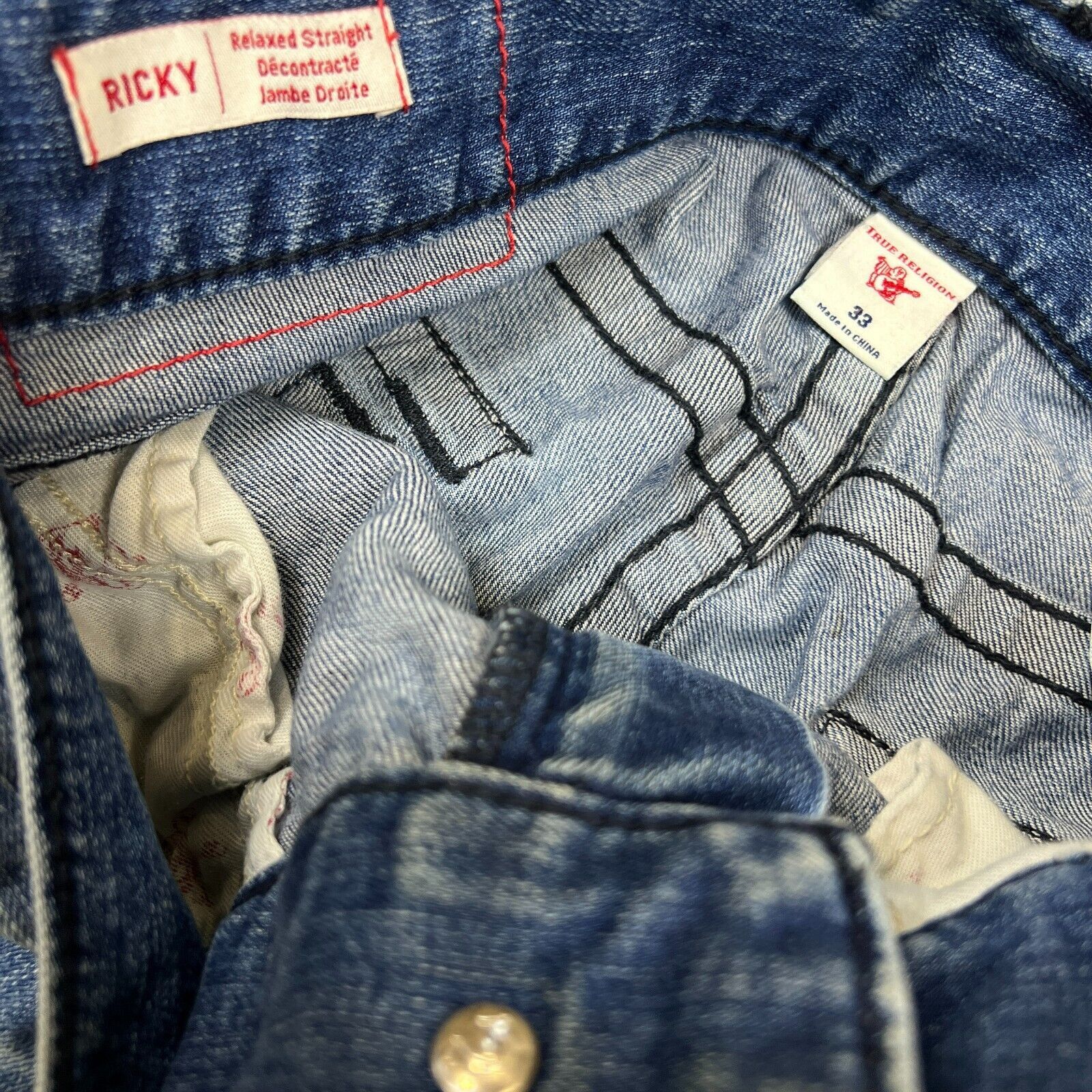 True Religion True Religion Jeans 36x33 Ricky World Tour Relaxed Denim Size US 36 / EU 52 - 10 Thumbnail