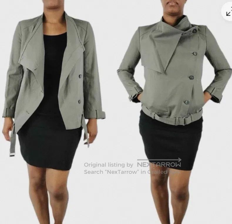 Helmut Lang Helmut Lang size P Asymmetrical Deconstructed Jacket, Light Size S / US 4 / IT 40 - 2 Thumbnail