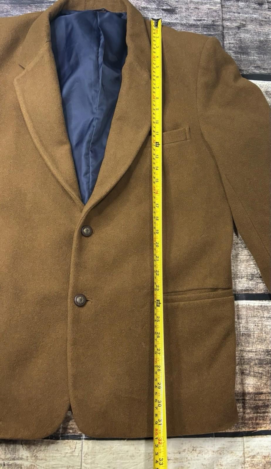 Gap VTG GAP Blazer Jacket Mens Medium 44R Wool Brown Tweed 90s Size 38R - 11 Thumbnail