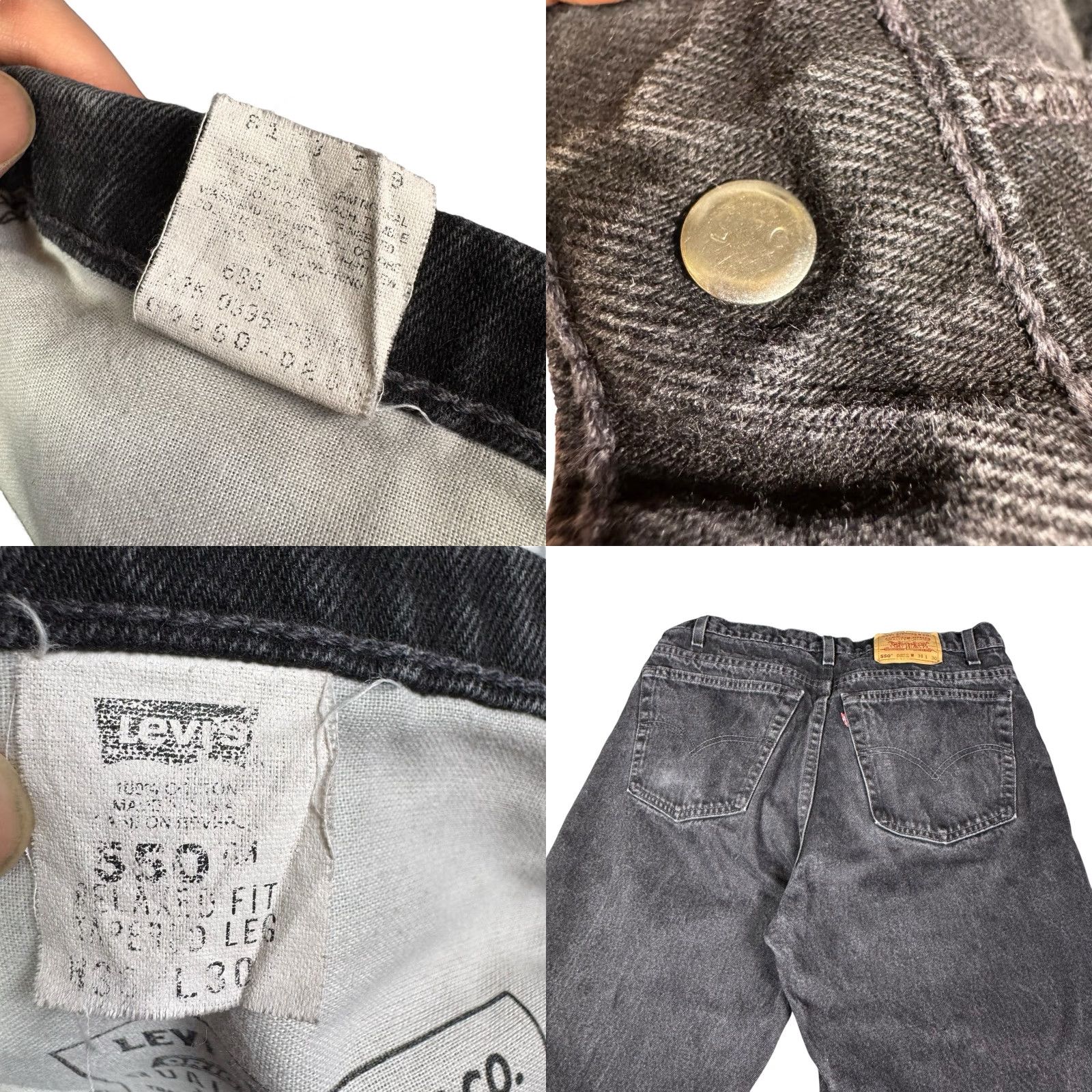 Levi's VINTAGE Levi's 550 Jeans Mens 38x30 USA Made Relaxed Fit Tapered Grunge Skater Shirt Size US 38 / EU 54 - 8 Thumbnail