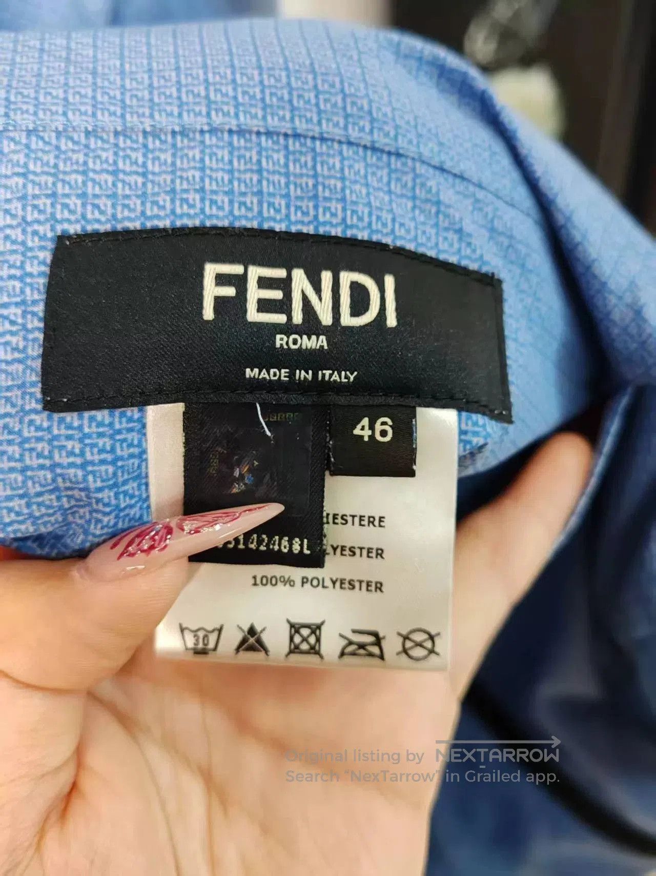 Fendi fendi reversible printed jacket in blue. Size US M / EU 48-50 / 2 - 6 Thumbnail