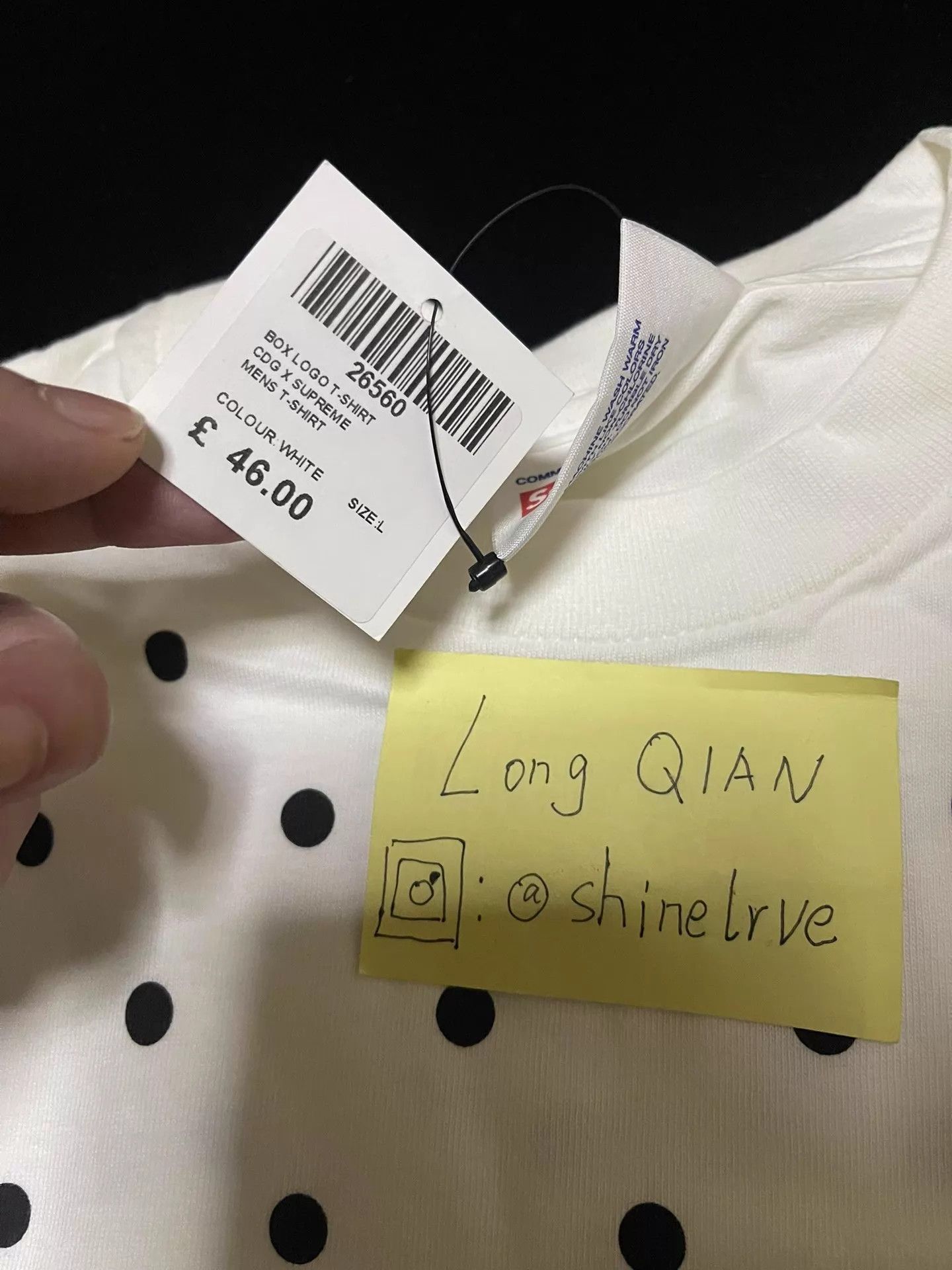 Supreme Supreme x CDG 12SS Polka Dot Box Logo Tee L Rare New W Tags Size US L / EU 52-54 / 3 - 5 Thumbnail