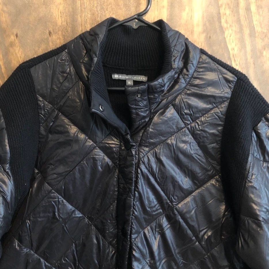 Vintage Elliott Lauren Womens Jacket Black Quilted Mock Neck Nylon Buttons Silk Blend XL Jacket Womens Black Quilted Mock Neck Nylon Buttons Silk Blend XL Size XL / US 12-14 / IT 48-50 - 2 Thumbnail