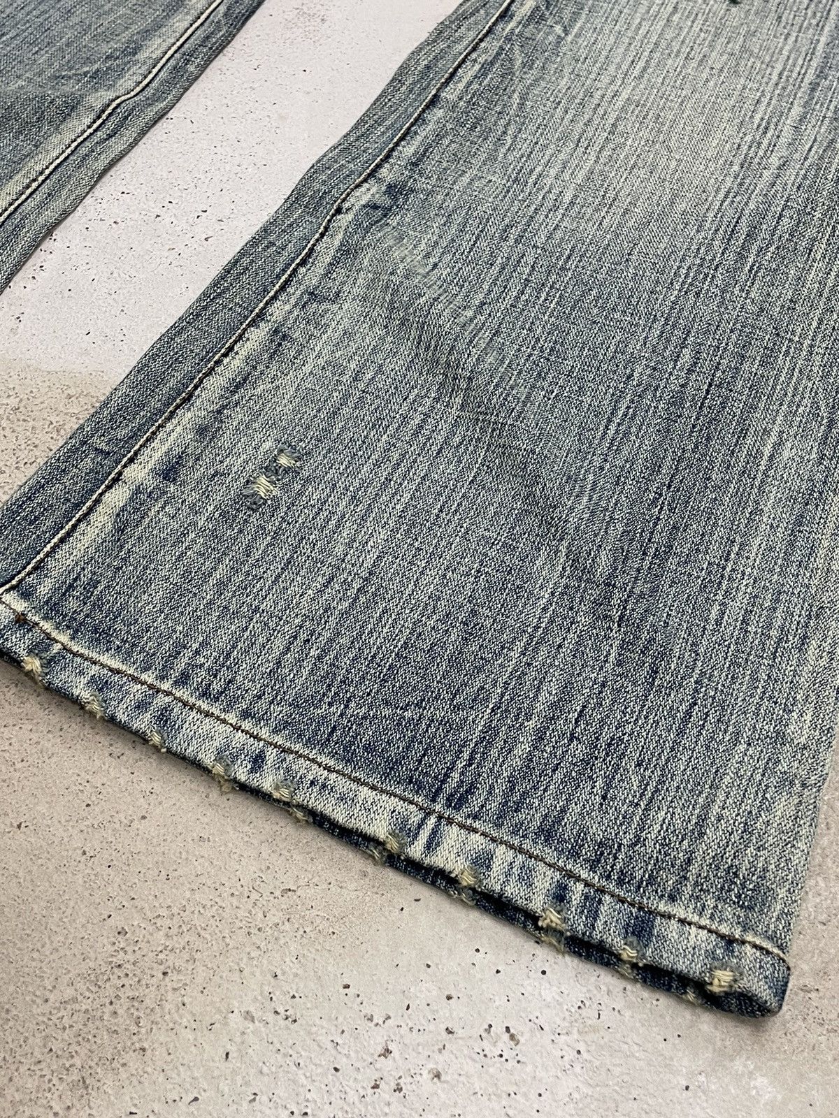 If Six Was Nine × Japanese Brand Still Mud Light Wash High Rise Flare Distressed Style Pants Size US 30 / EU 46 - 7 Thumbnail