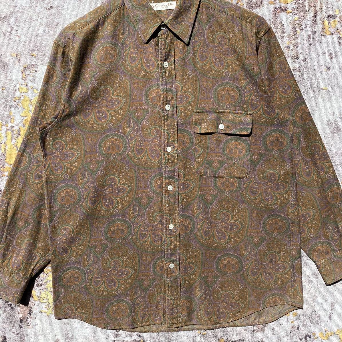 Christian Dior Monsieur Vintage Christian Dior Paisley Shirt Button Christian Dior Size US M / EU 48-50 / 2 - 9 Thumbnail