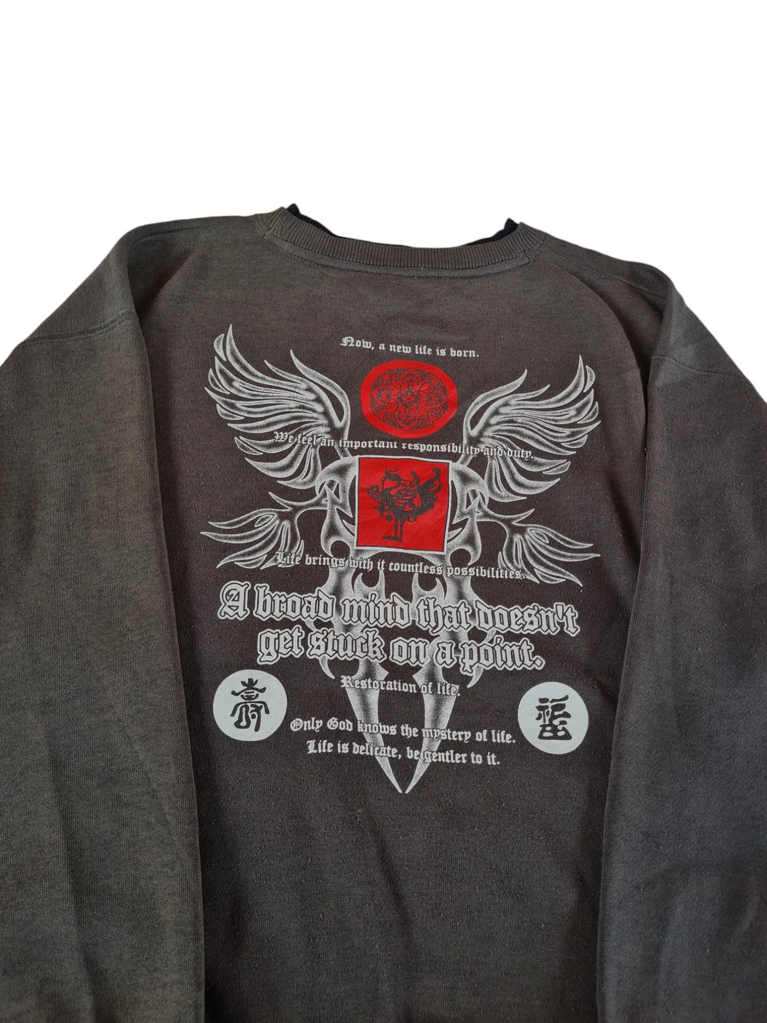 Other Vintage Japanese Brand Sweatshirt Wings Printed Size US L / EU 52-54 / 3 - 3 Thumbnail