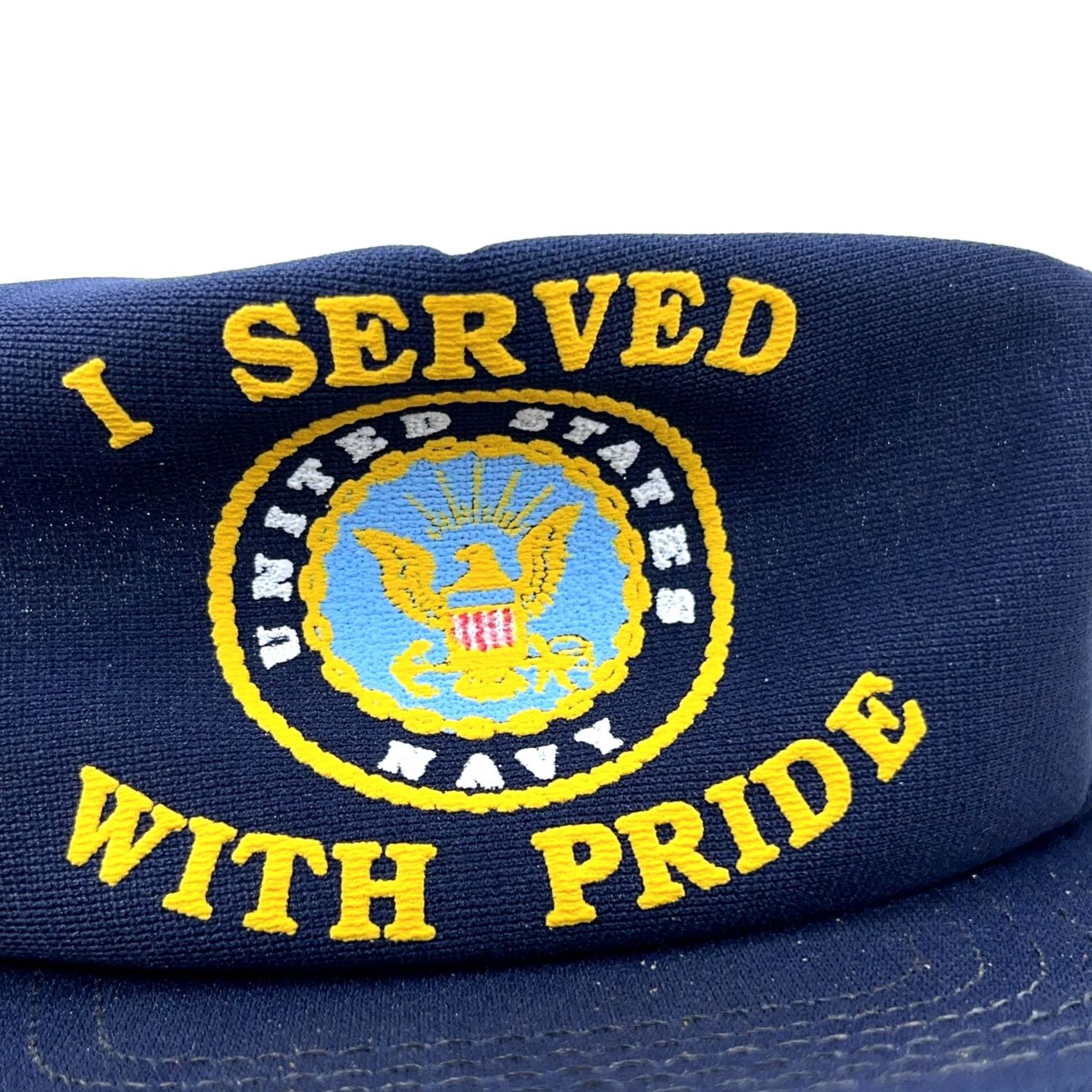 Vintage Vintage United States Navy Trucker Hat Cap Made In USA 80s 90s Puffy Snapback Size ONE SIZE - 2 Thumbnail