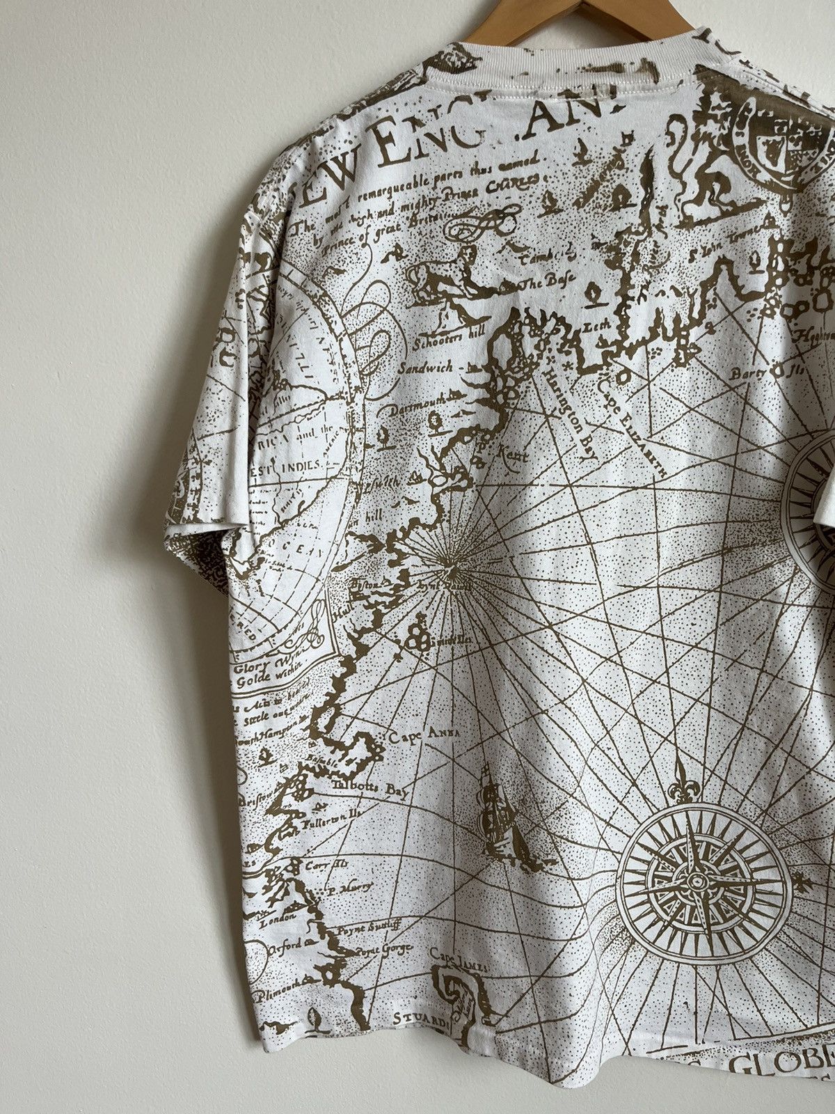 Vintage Rare Vintage 90’s Softouch by Susan Fixel “Old Map” T-Shirt Size US XL / EU 56 / 4 - 10 Thumbnail