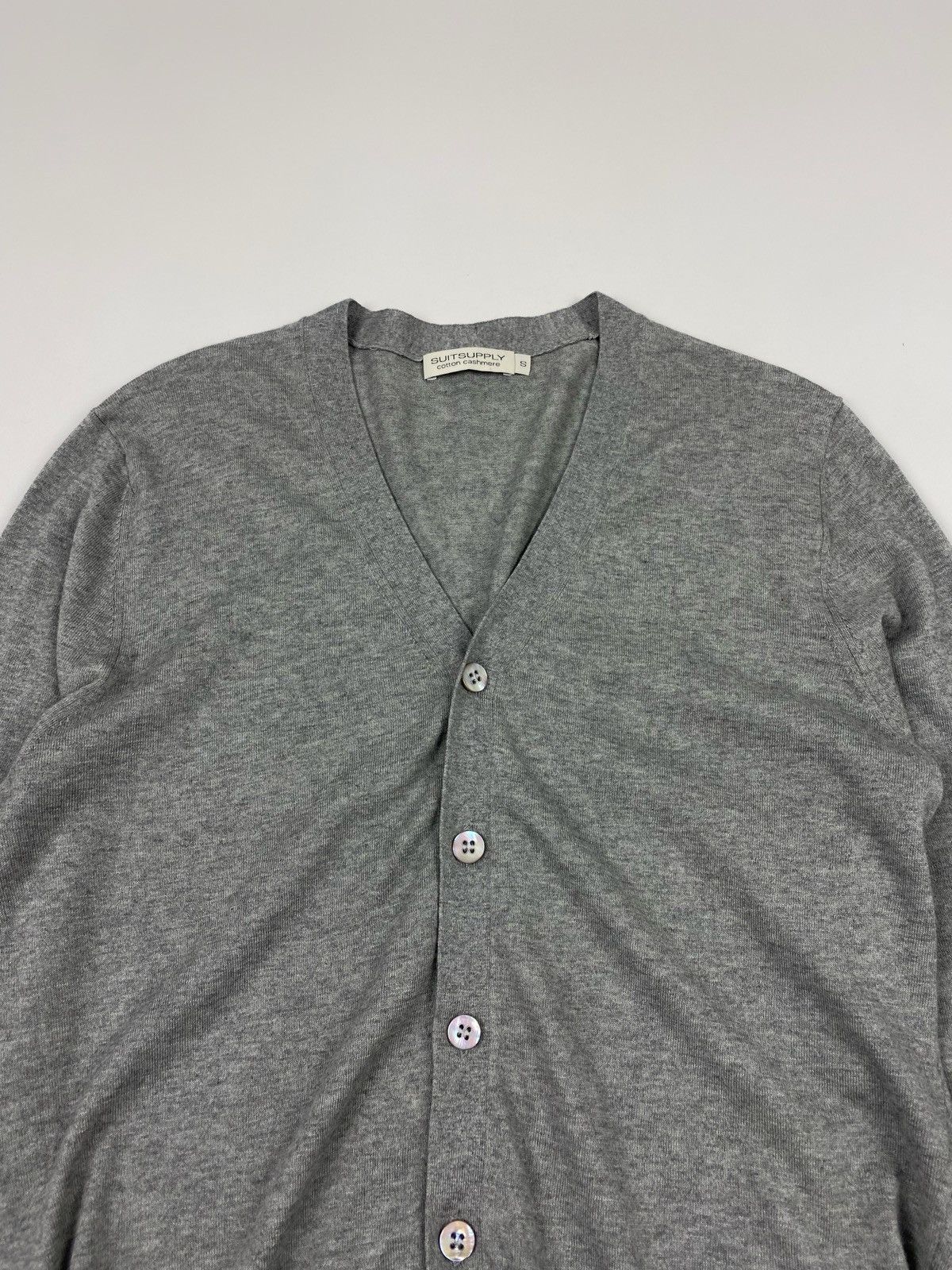 Suitsupply Suitsupply Cotton Cashmere Gray Cardigan Size US S / EU 44-46 / 1 - 3 Thumbnail