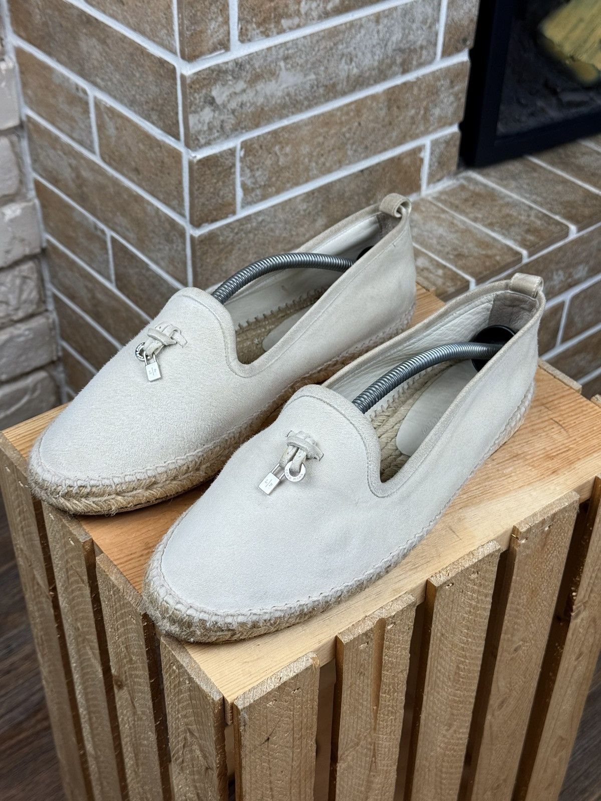 Loro Piana Loro Piana White Suede Espadrilles Size US 11 / IT 41 - 5 Thumbnail