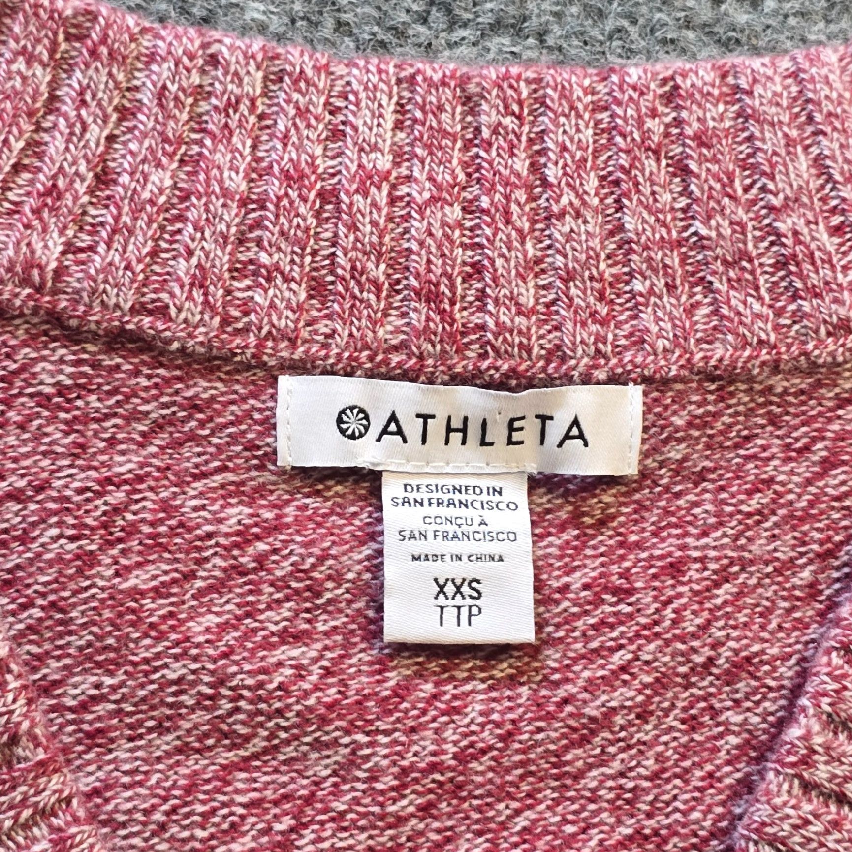 Athleta Athleta Sweater Women XXS Pink Vital V Neck Wool Cashmere Casual Comfort Pullover Long Sleeve Knit Size XXS / US 00 / IT 34 - 3 Thumbnail