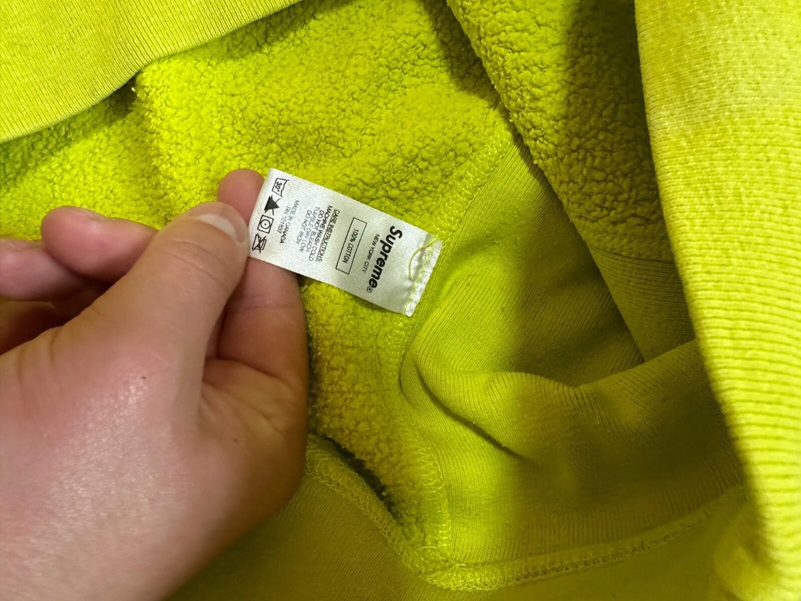 Supreme Supreme Hoodie S Logo Hooded Sweatshirt L Cotton Yellow Used Size US XL / EU 56 / 4 - 12 Thumbnail